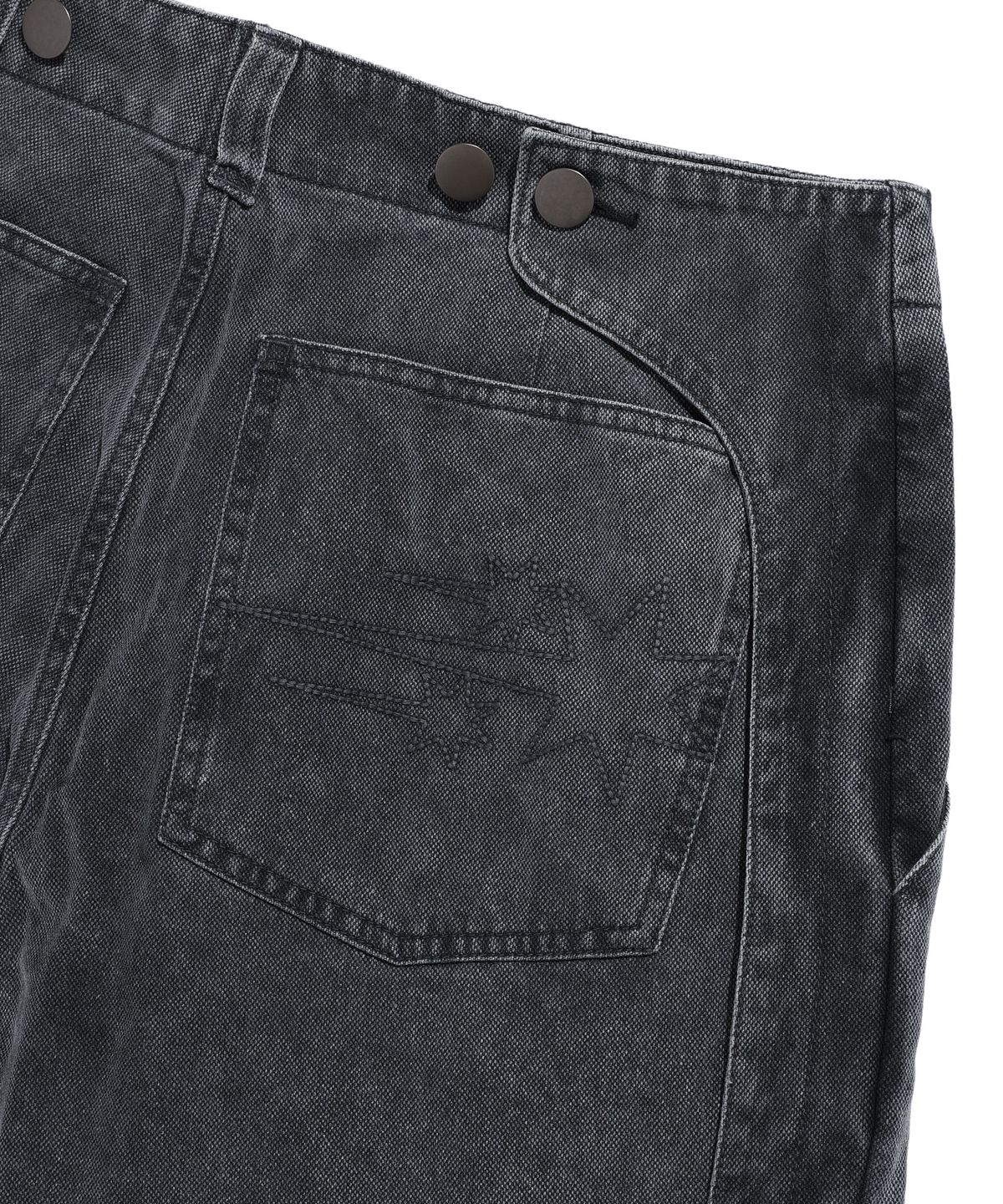 나이스고스트클럽(NICEGHOSTCLUB) COTTON DYED BIKER PANTS_BLACK(NG2DFUD103A)