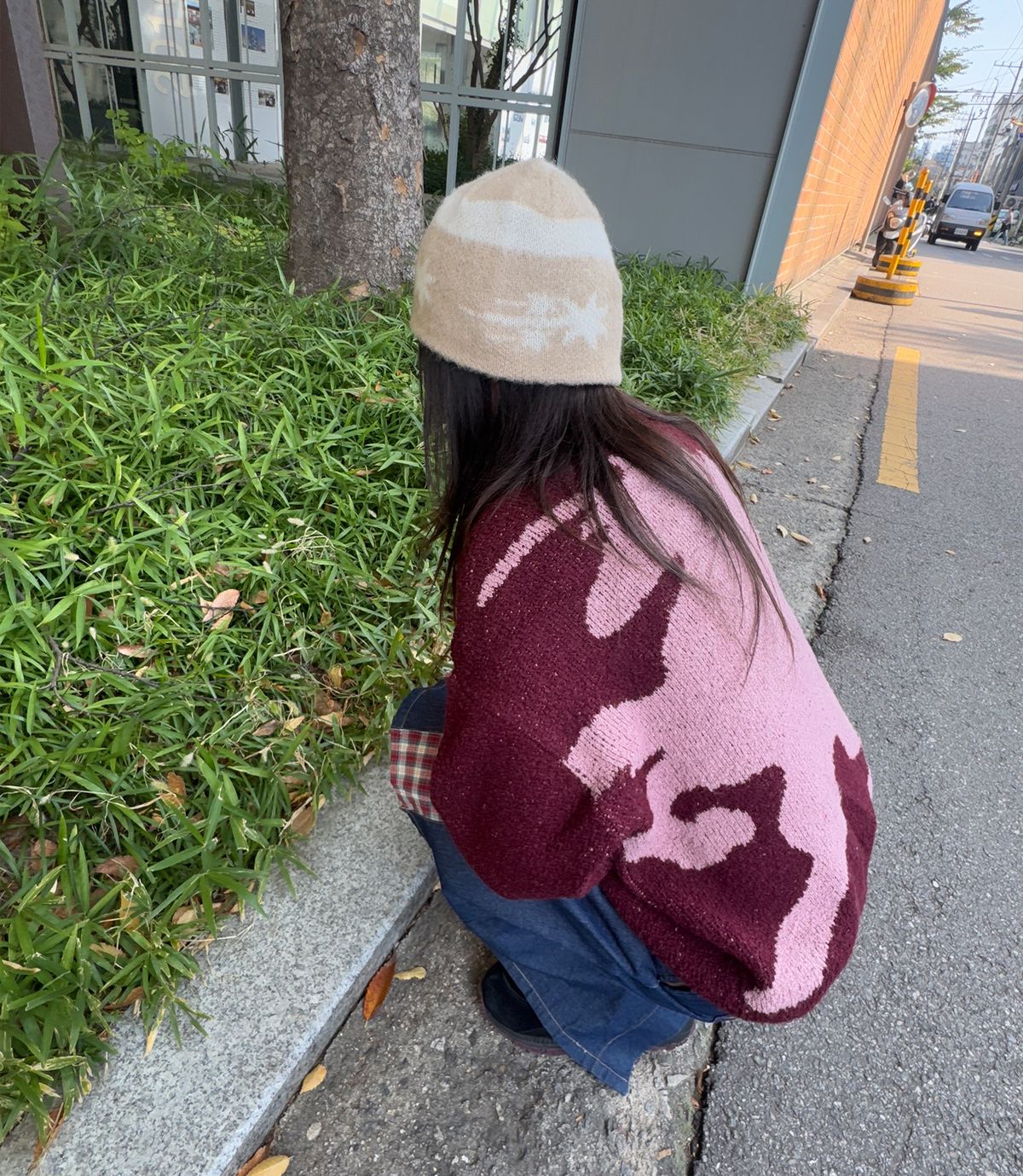 나이스고스트클럽(NICEGHOSTCLUB) STRIPE 3STAR LOGO MOHAIR BEANIE_3colors(NG2EFUAB20A)