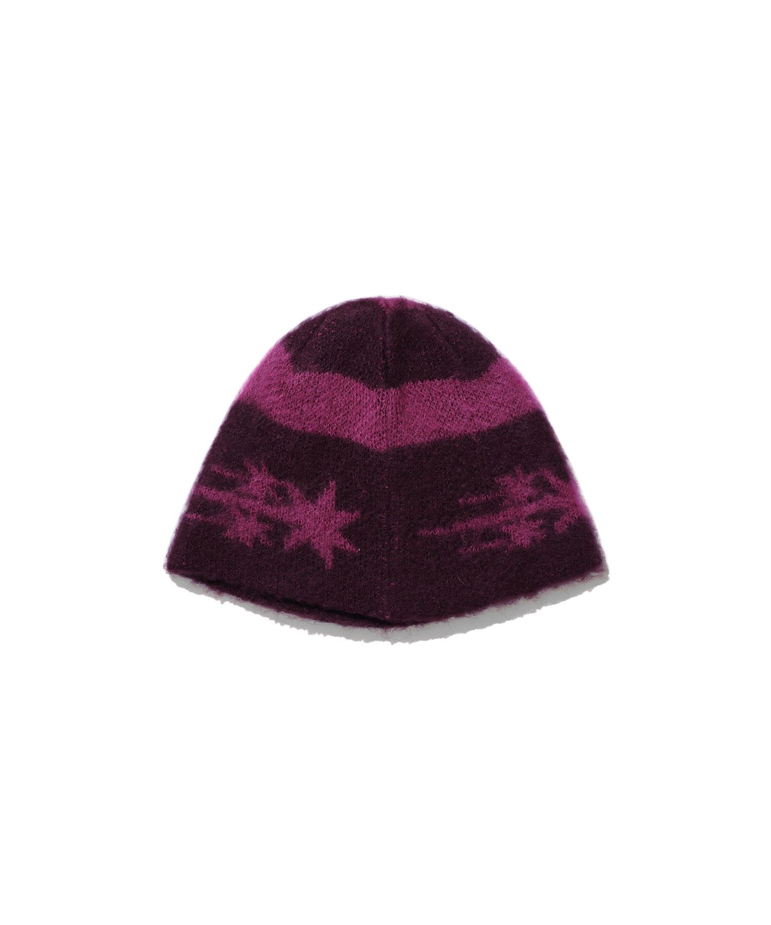ニットキャップ・ビーニー [NICEGHOSTCLUB]STRIPE 3STAR LOGO MOHAIR BEANIE_PINK(NG2EFU MUSINSA | NICE GHOST CLUB STRIPE 3STAR LOGO MOHAIR