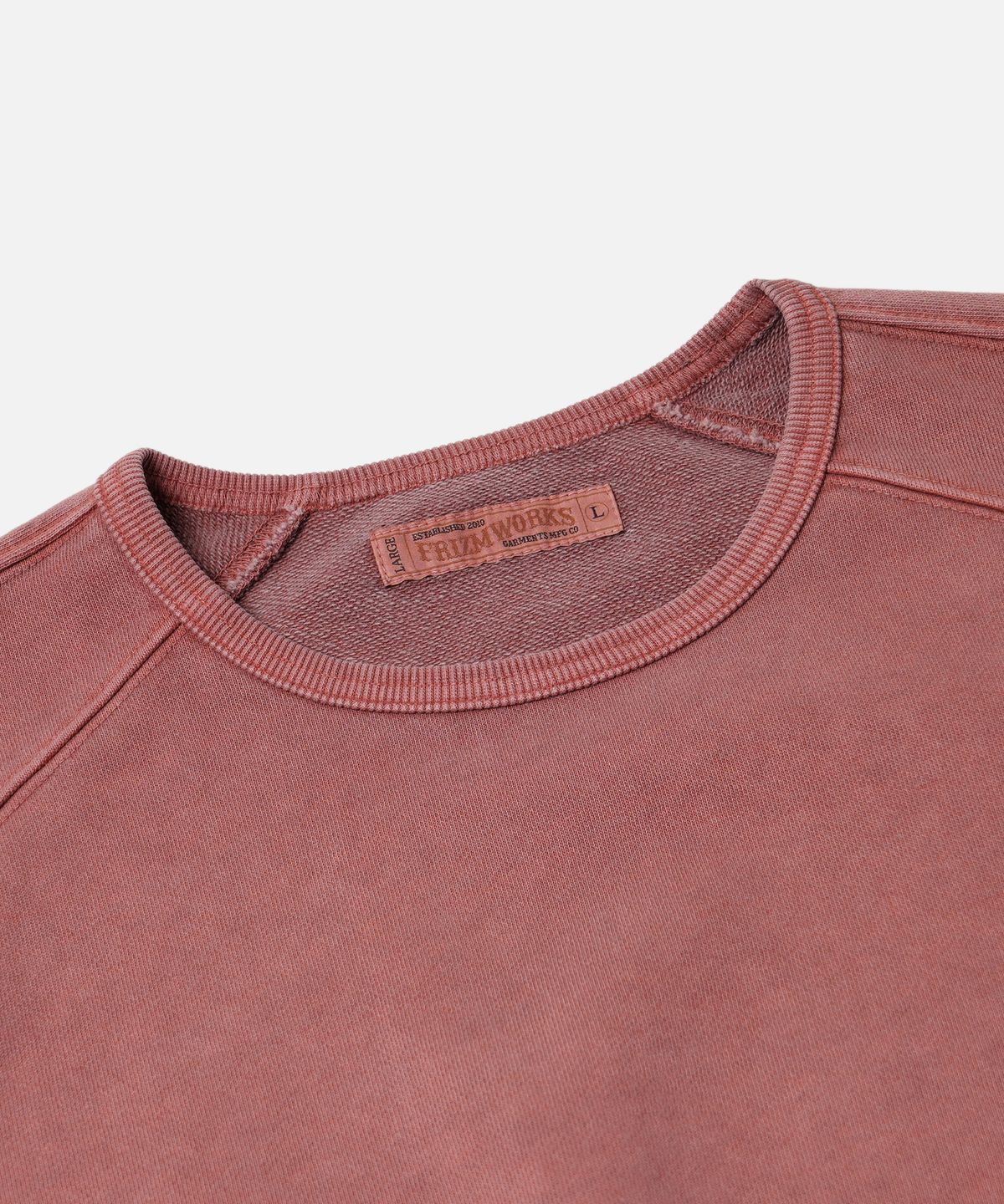 프리즘웍스(FRIZMWORKS) PIGMENT DYEING MIL SWEATSHIRT _ PINK