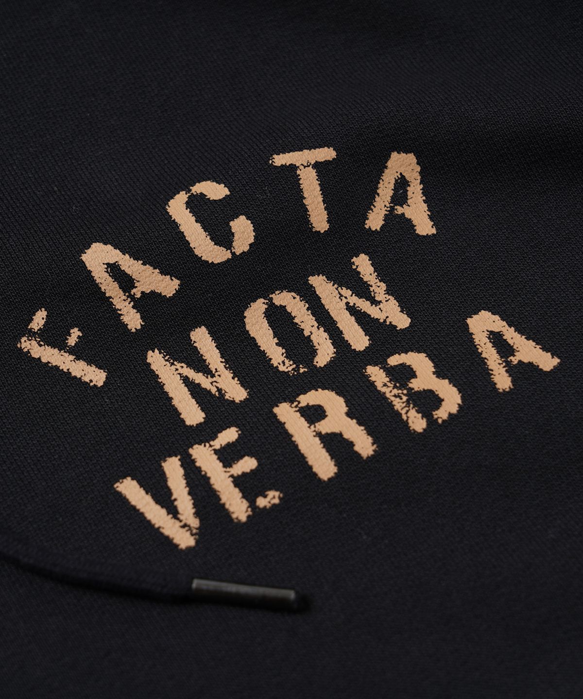 프리즘웍스(FRIZMWORKS) FACTA NON VERBA HOODY _ BLACK