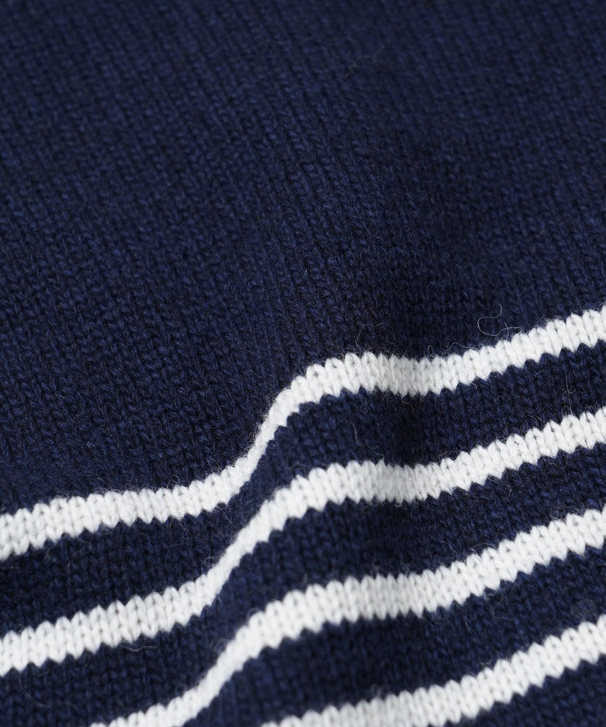프리즘웍스(FRIZMWORKS) WOOL STRIPE RELAX KNIT _ NAVY