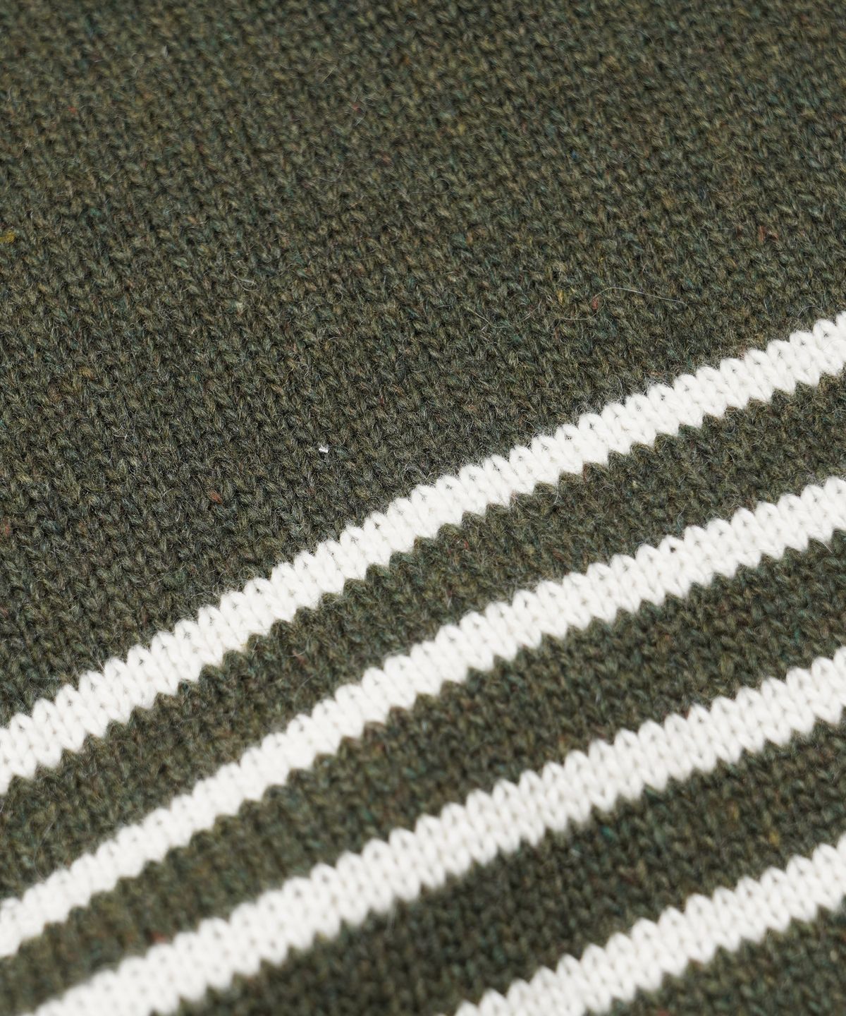 프리즘웍스(FRIZMWORKS) WOOL STRIPE RELAX KNIT _ OLIVE