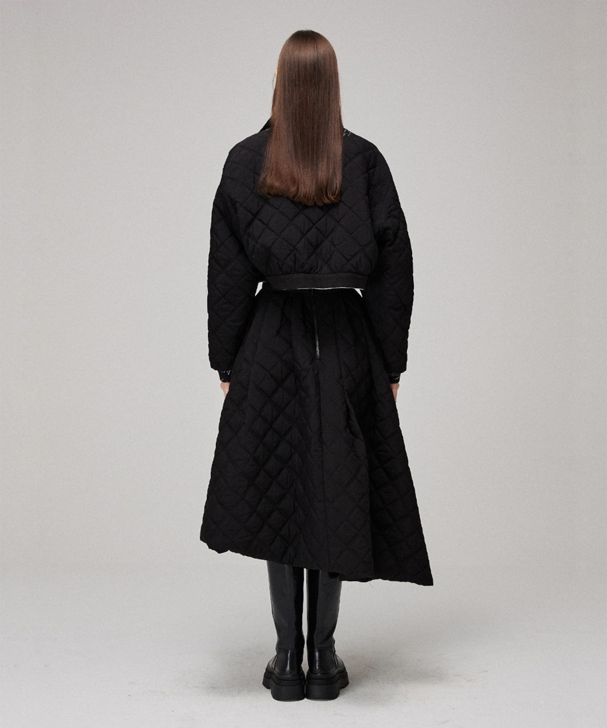므아므(MMAM) Unbalance quilting balloon skirt