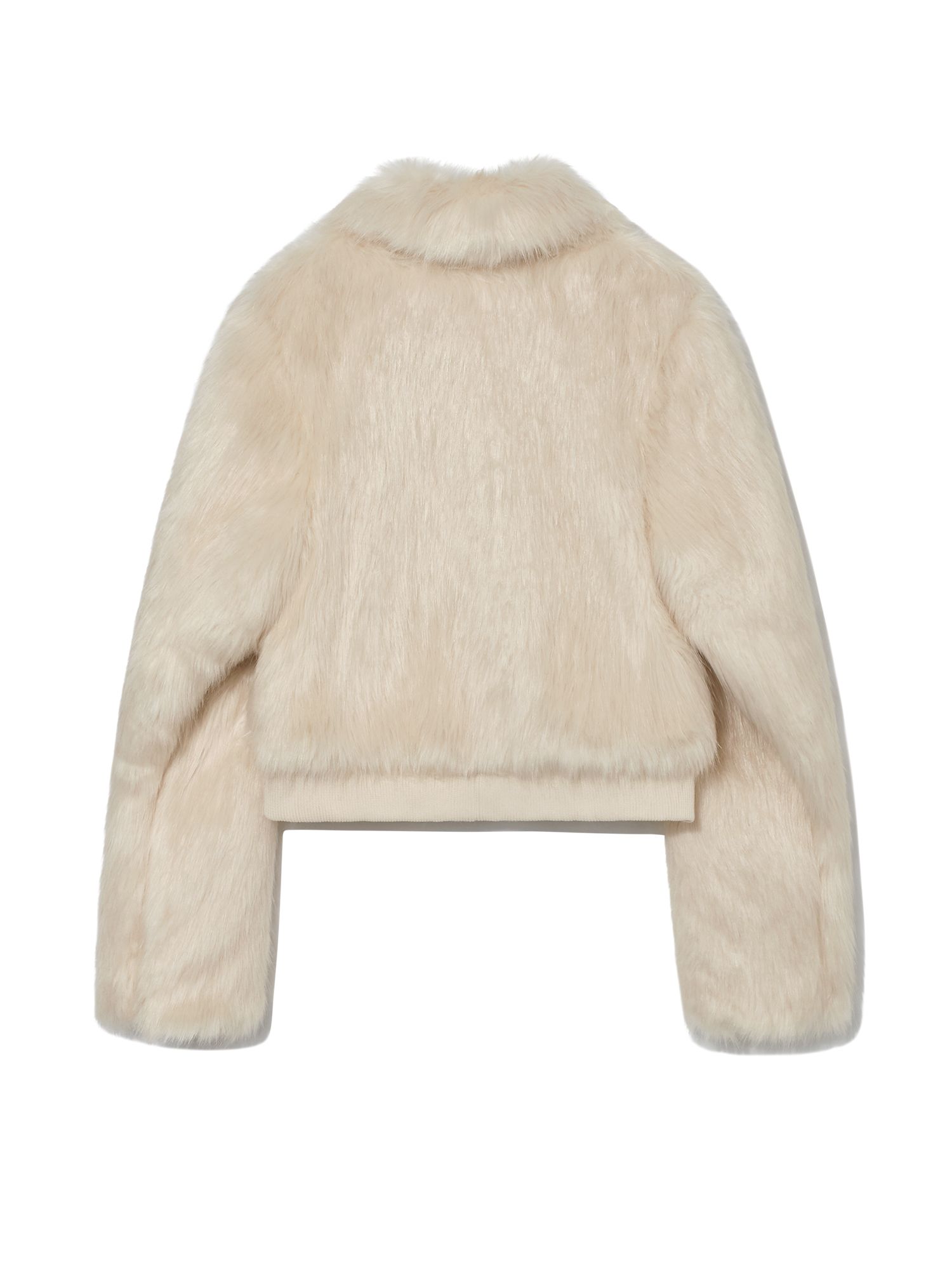 MUSINSA公式 | GLOWNY LIVAN FUR JACKET (IVORY)