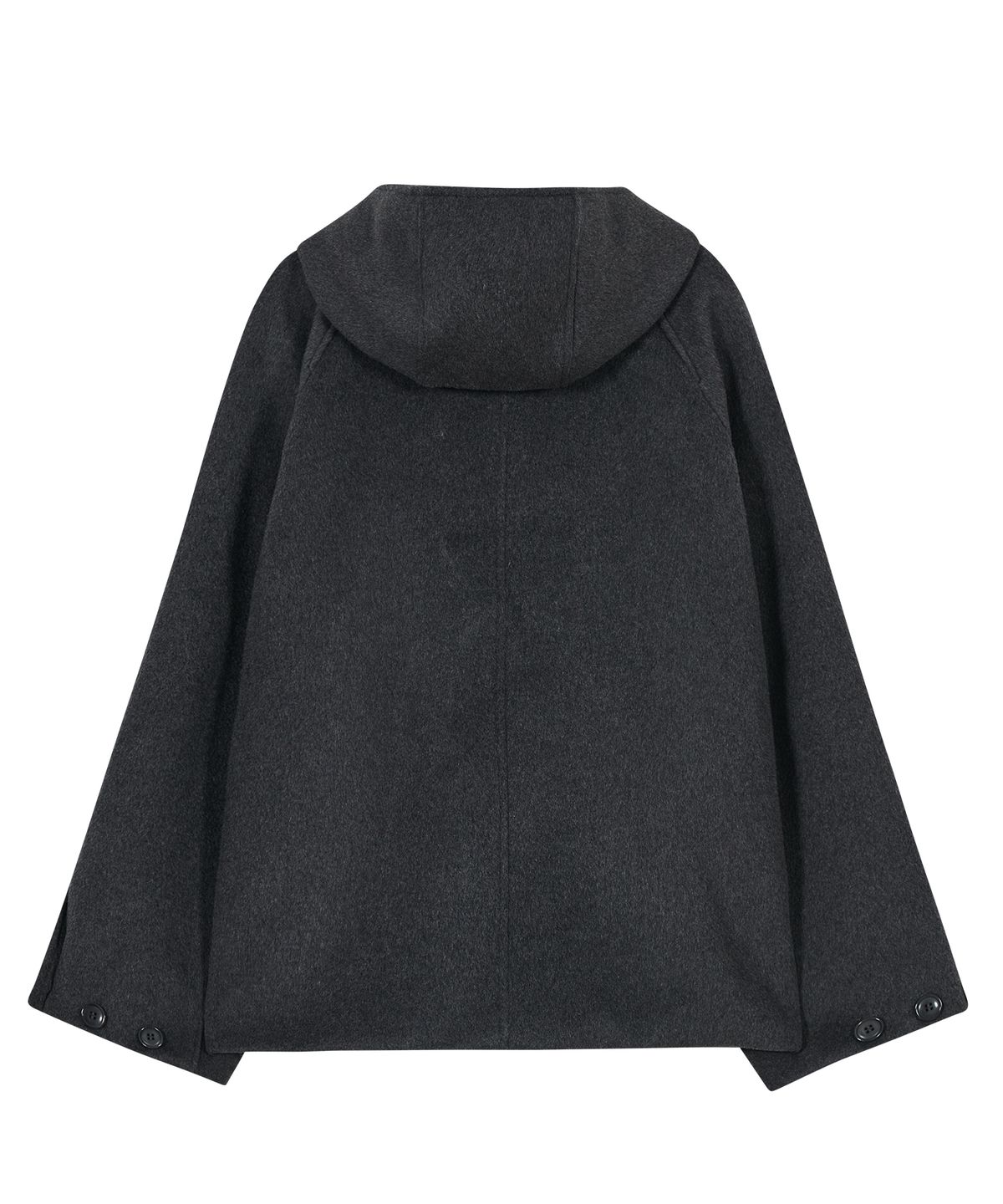 타입서비스(TYPESERVICE) Hooded Half Coat [Charcoal]