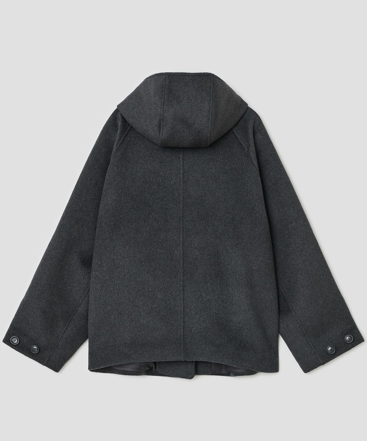 타입서비스(TYPESERVICE) Hooded Half Coat [Charcoal]