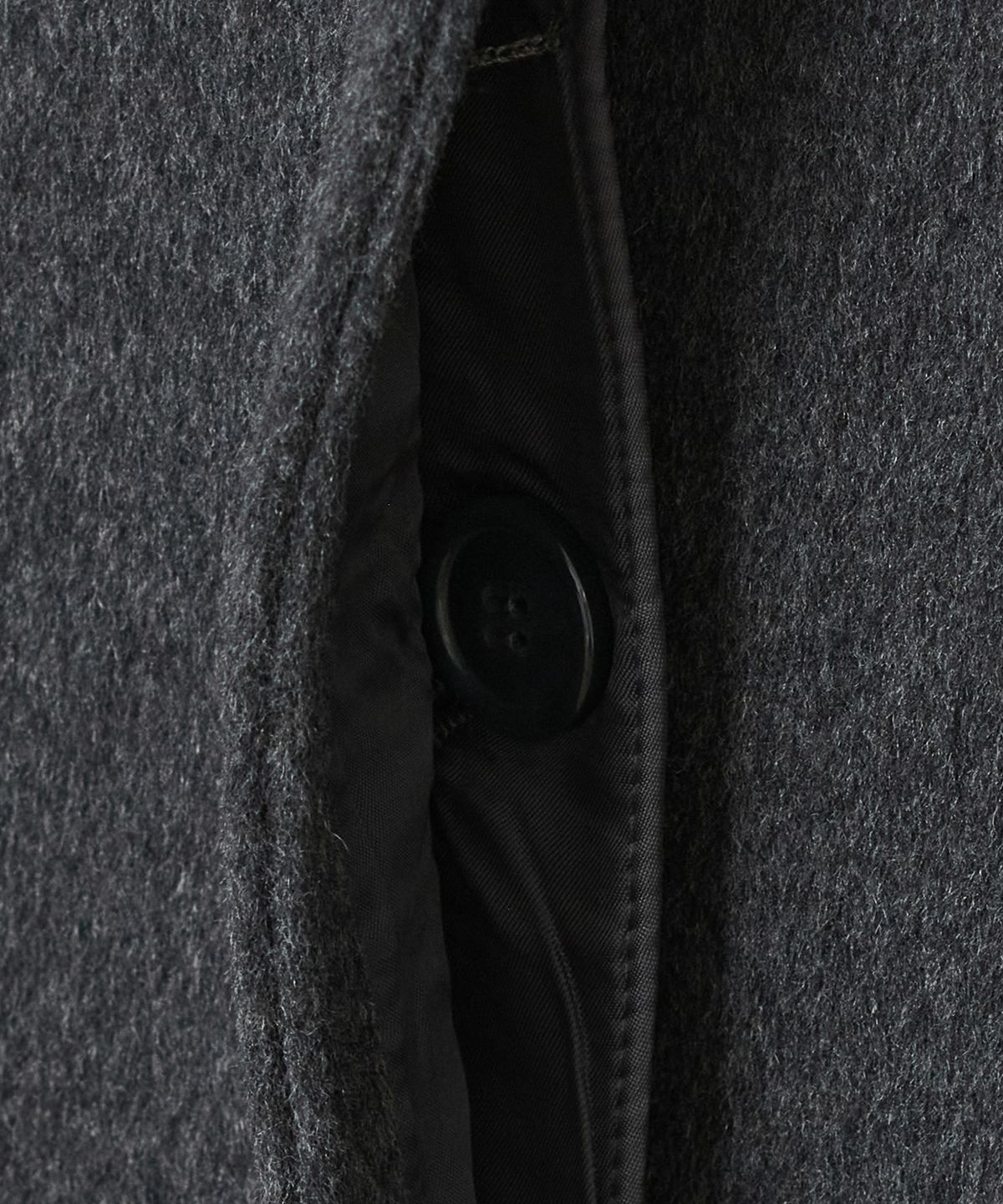 타입서비스(TYPESERVICE) Hooded Half Coat [Charcoal]