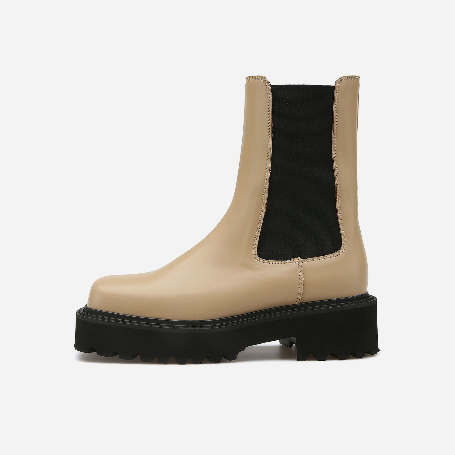 MUSINSA | SALT AND CHOCOLATE Square toe chunky Chelsea boots