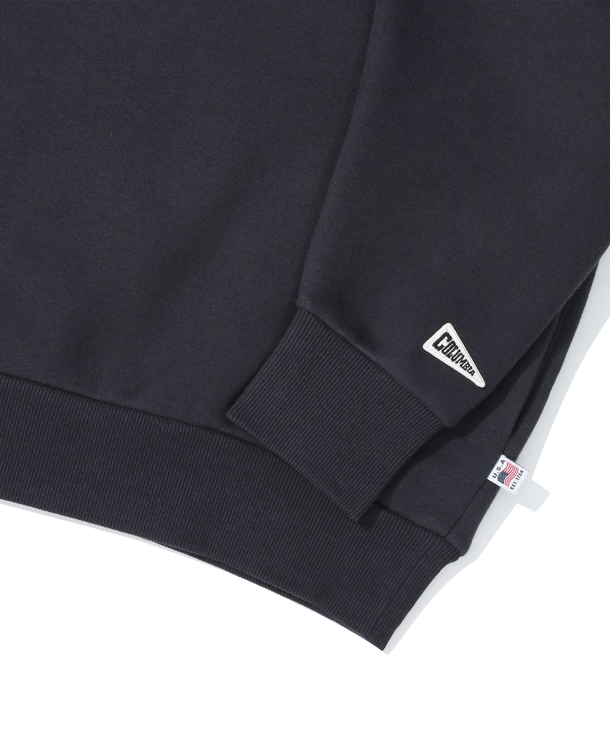 컬럼비아 유니버시티(COLUMBIA UNIVERSITY) COLUMBIA ARCH OVER-FIT FLEECE HALF ZU SWEATSHIRTS 크라운네이비