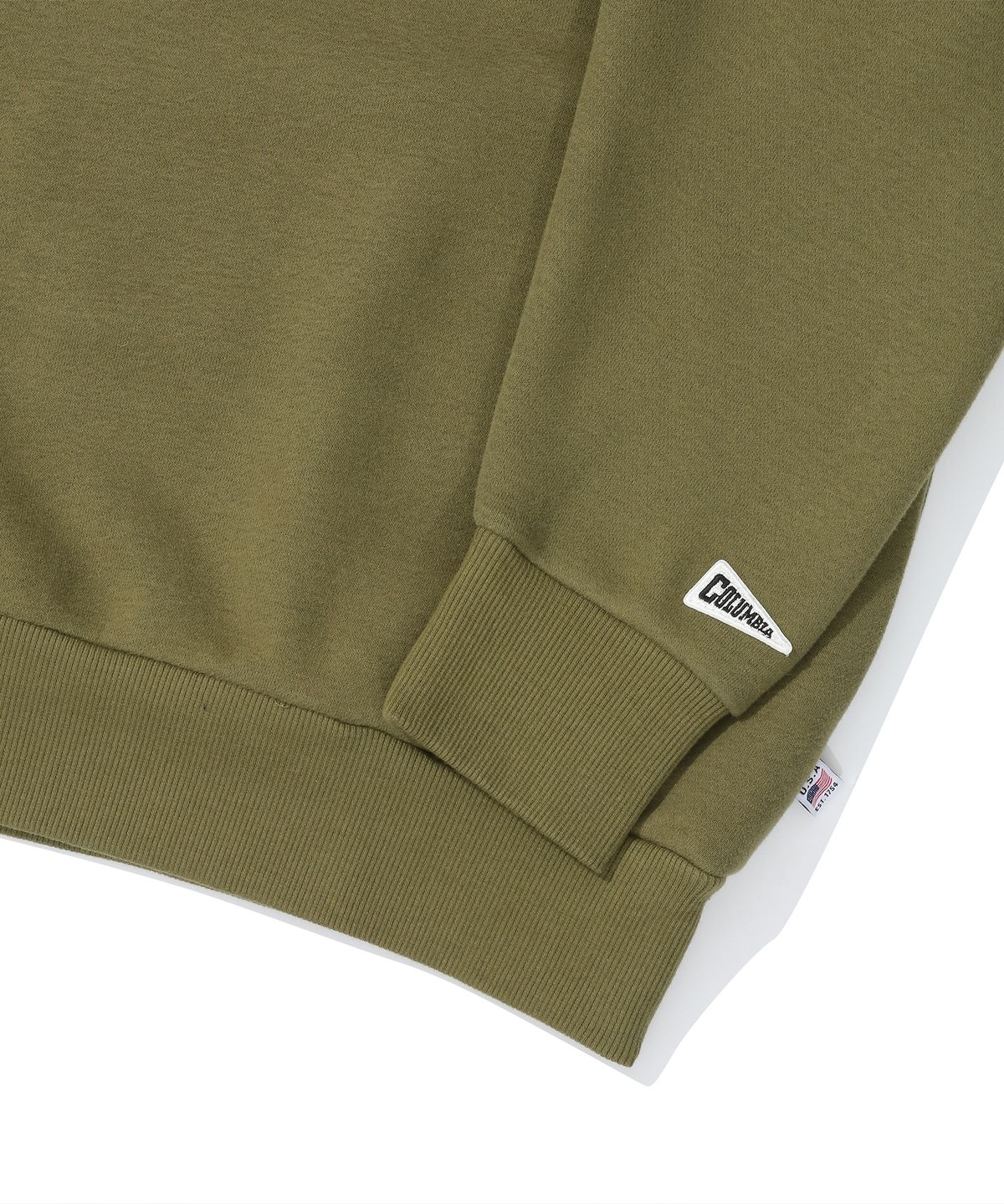 컬럼비아 유니버시티(COLUMBIA UNIVERSITY) COLUMBIA ARCH OVER-FIT FLEECE HALF ZU SWEATSHIRTS 카키브라운