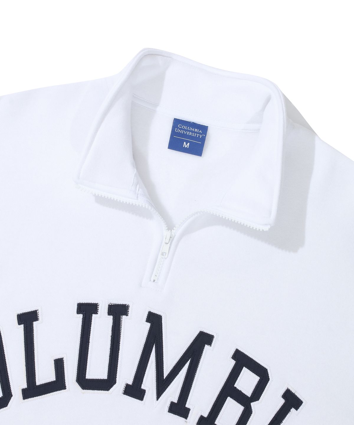 컬럼비아 유니버시티(COLUMBIA UNIVERSITY) COLUMBIA ARCH OVER-FIT FLEECE HALF ZU SWEATSHIRTS 화이트