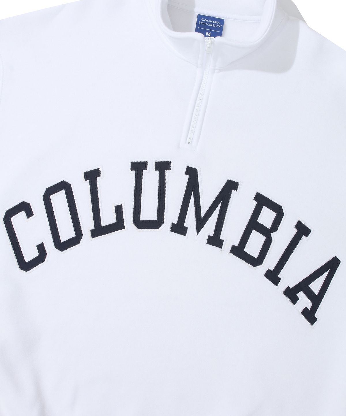 컬럼비아 유니버시티(COLUMBIA UNIVERSITY) COLUMBIA ARCH OVER-FIT FLEECE HALF ZU SWEATSHIRTS 화이트