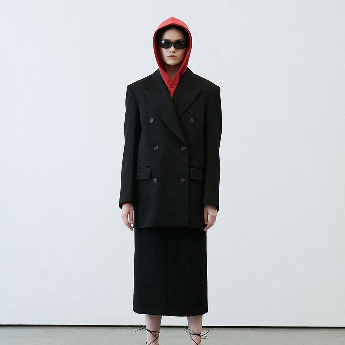 엘씨디씨티엠(LCDC™) TEXTURED TWILL OVERSIZED BLAZER