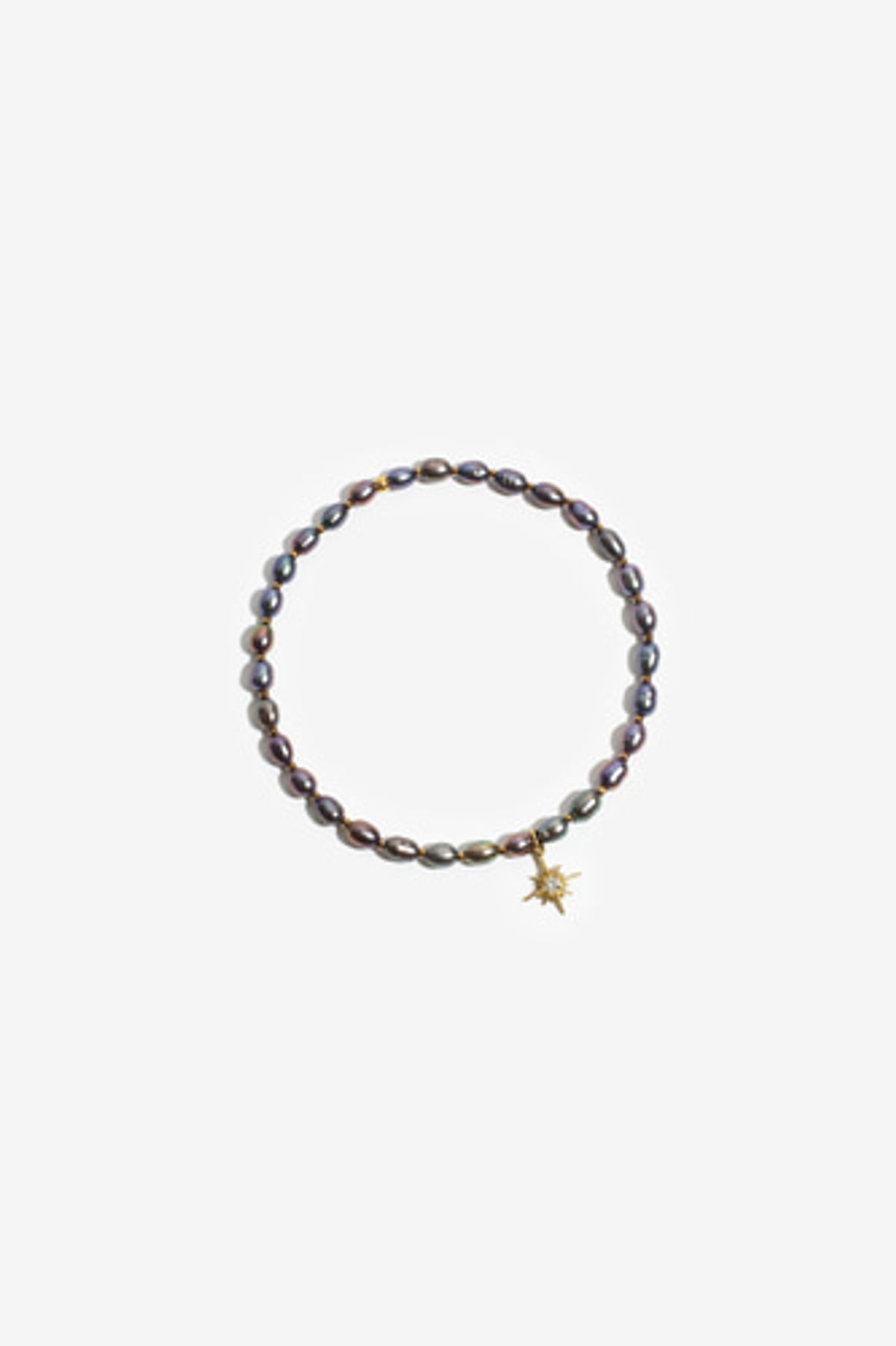 모드곤(MODGONE) 골드톤 별장식 블루그레이 담수진주 팔찌 발찌 Star Pendant Bluegray pearl Bracelet, Anklet
