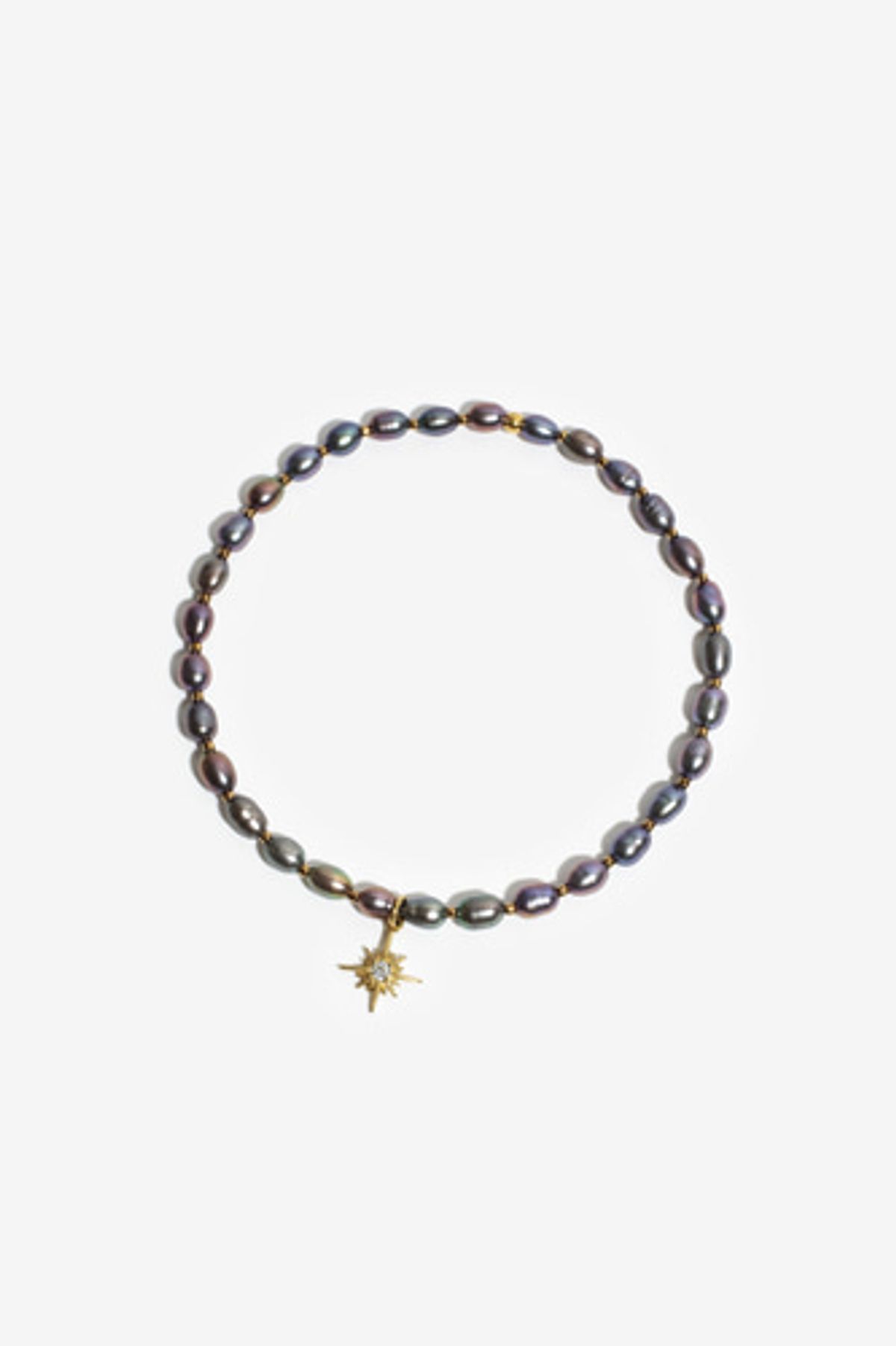 모드곤(MODGONE) 골드톤 별장식 블루그레이 담수진주 팔찌 발찌 Star Pendant Bluegray pearl Bracelet, Anklet