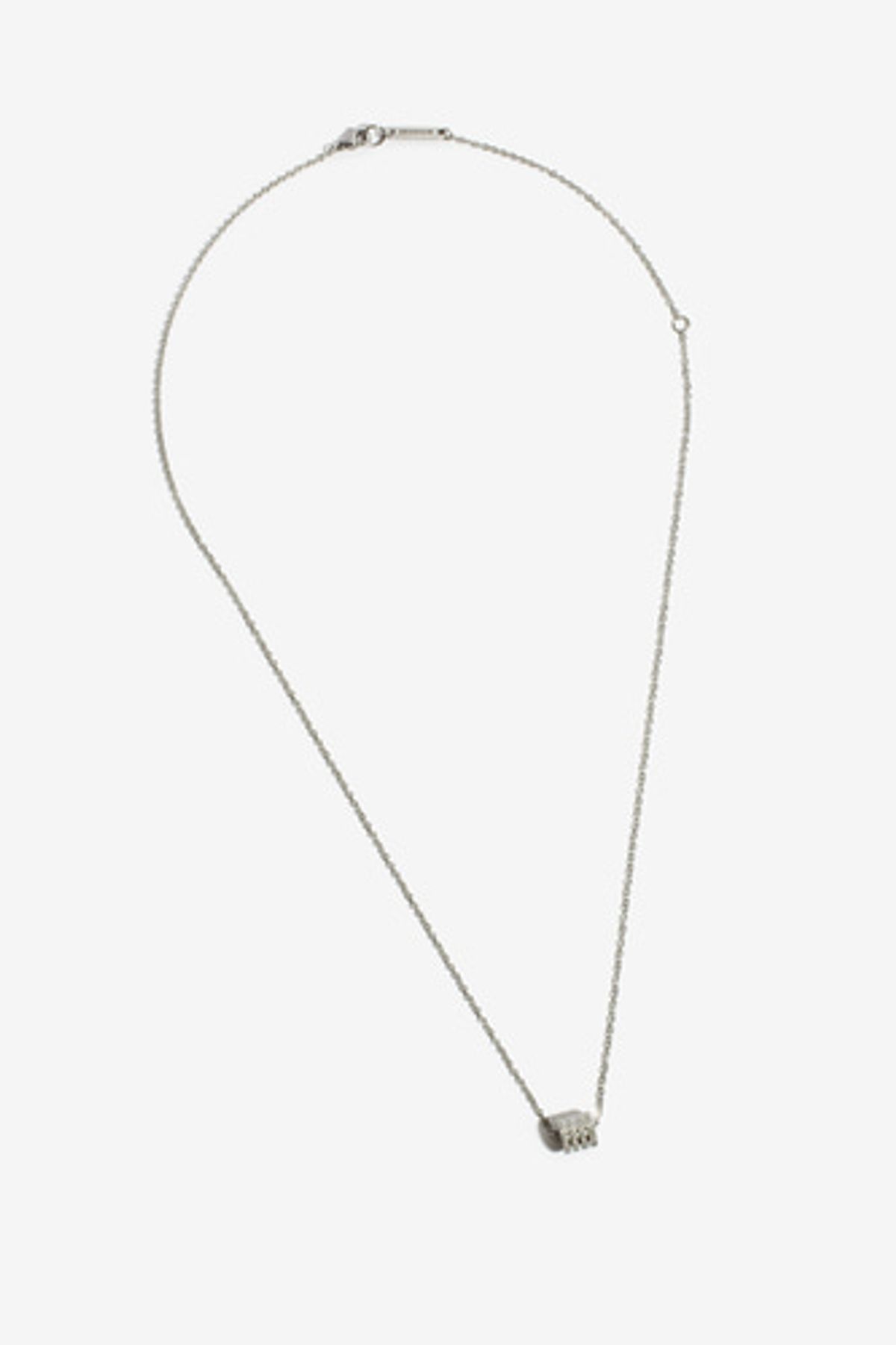 모드곤(MODGONE) 실버톤 파이프 목걸이 Silvertone Pipe Necklace