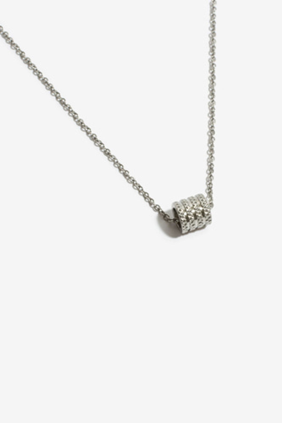 모드곤(MODGONE) 실버톤 파이프 목걸이 Silvertone Pipe Necklace