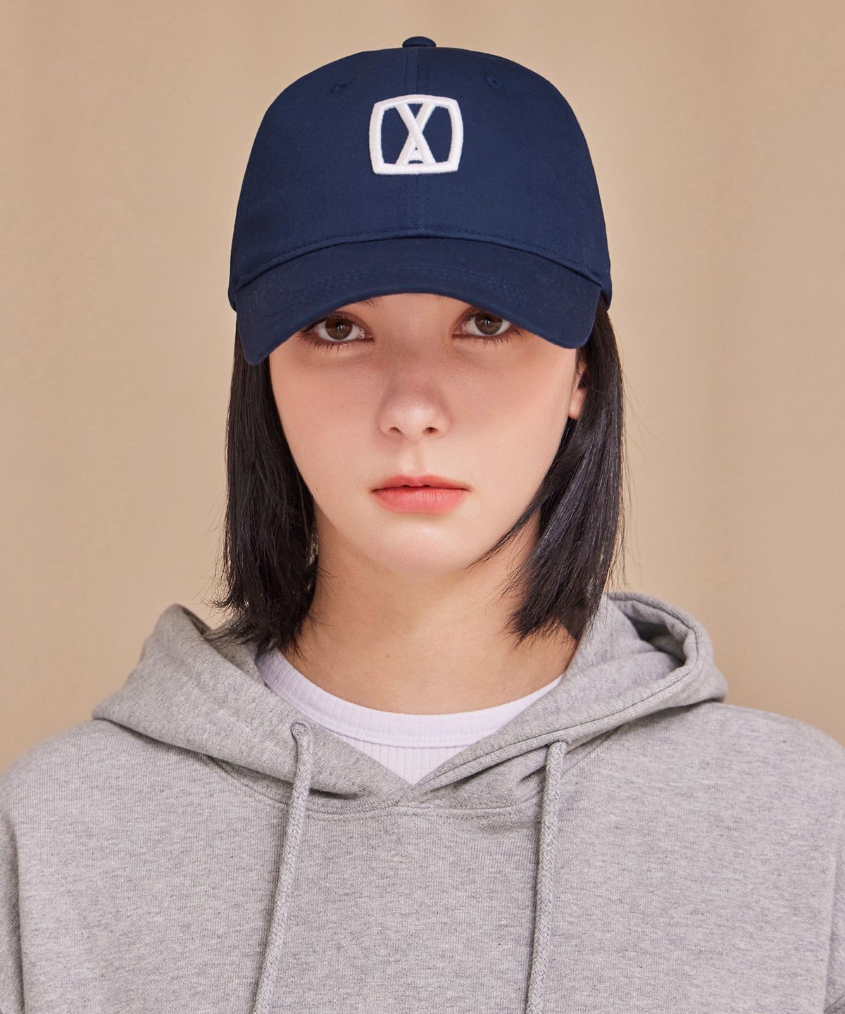 바잘(VARZAR) VA 3D 스퀘어 볼캡 네이비