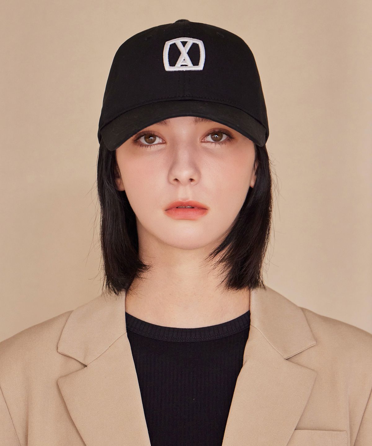 바잘(VARZAR) VA 3D 스퀘어 볼캡 블랙