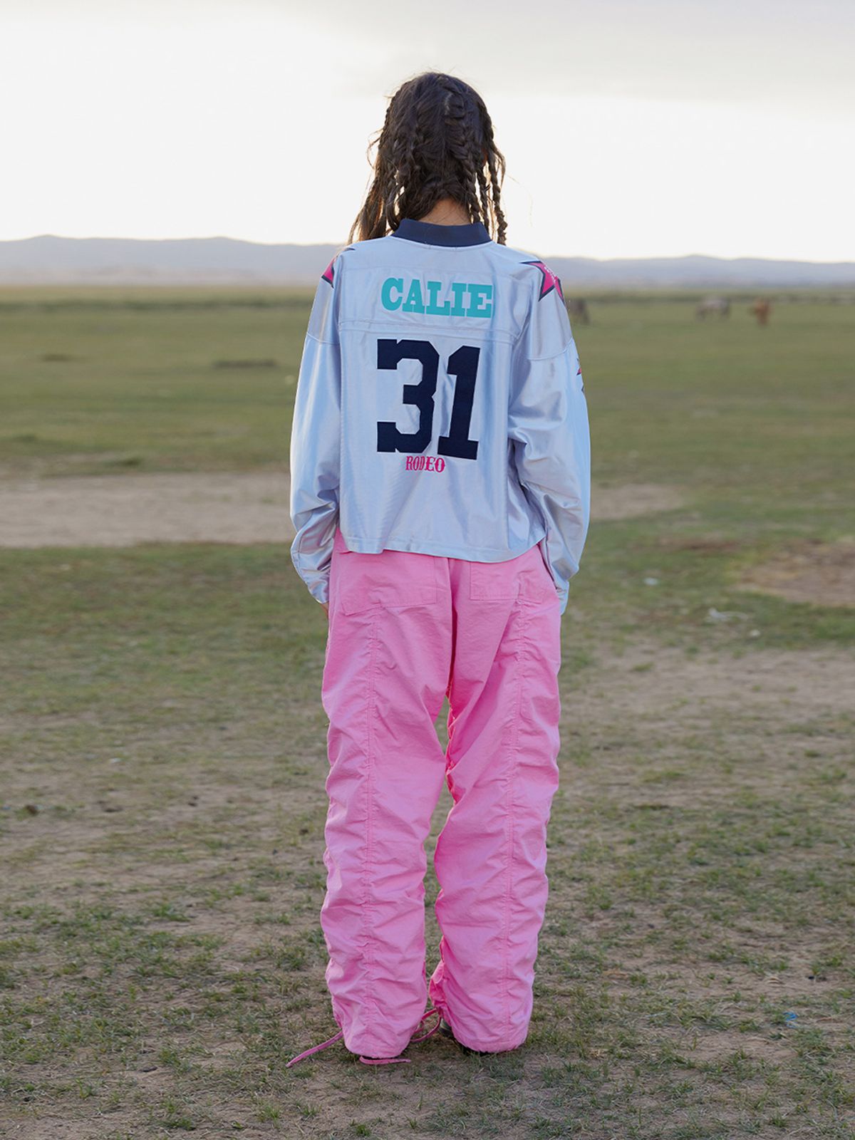 에즈이프 캘리(ASIF CALIE) RODEO CROP FOOTBALL JERSEY LIGHTGRAY