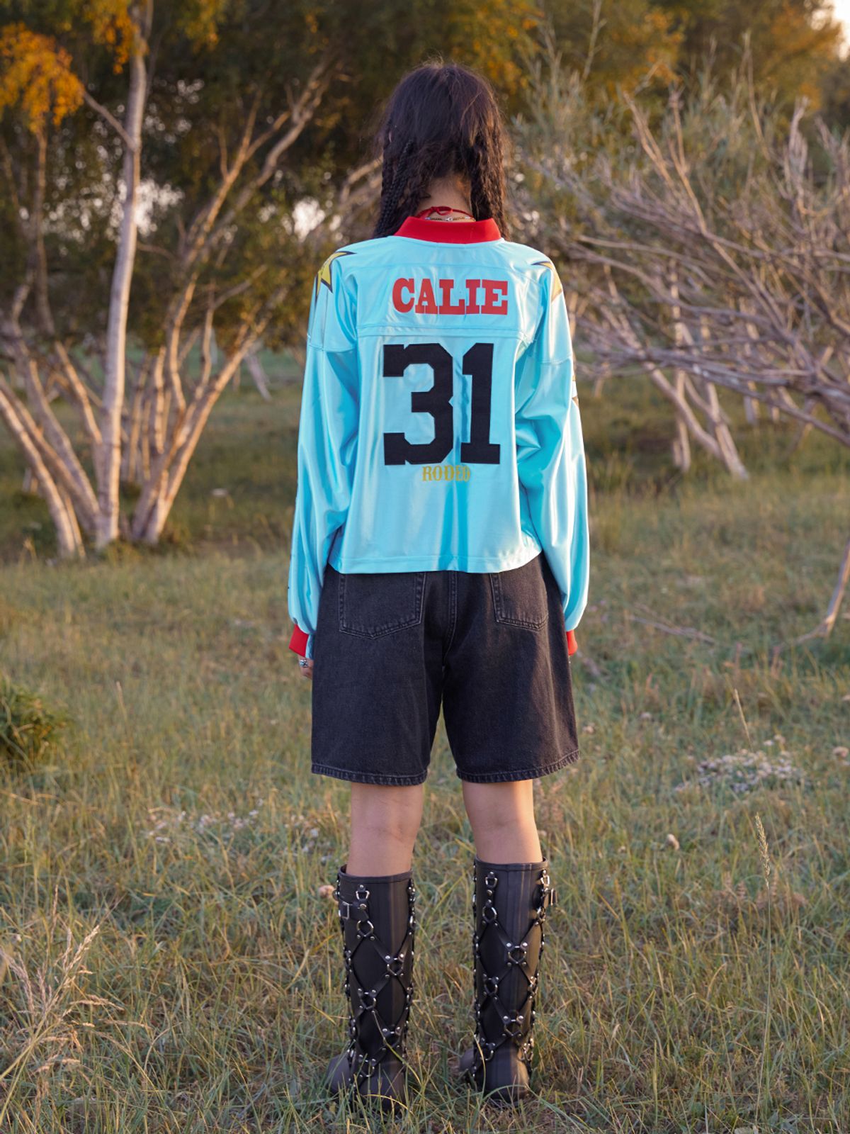 에즈이프 캘리(ASIF CALIE) RODEO CROP FOOTBALL JERSEY SKYBLUE
