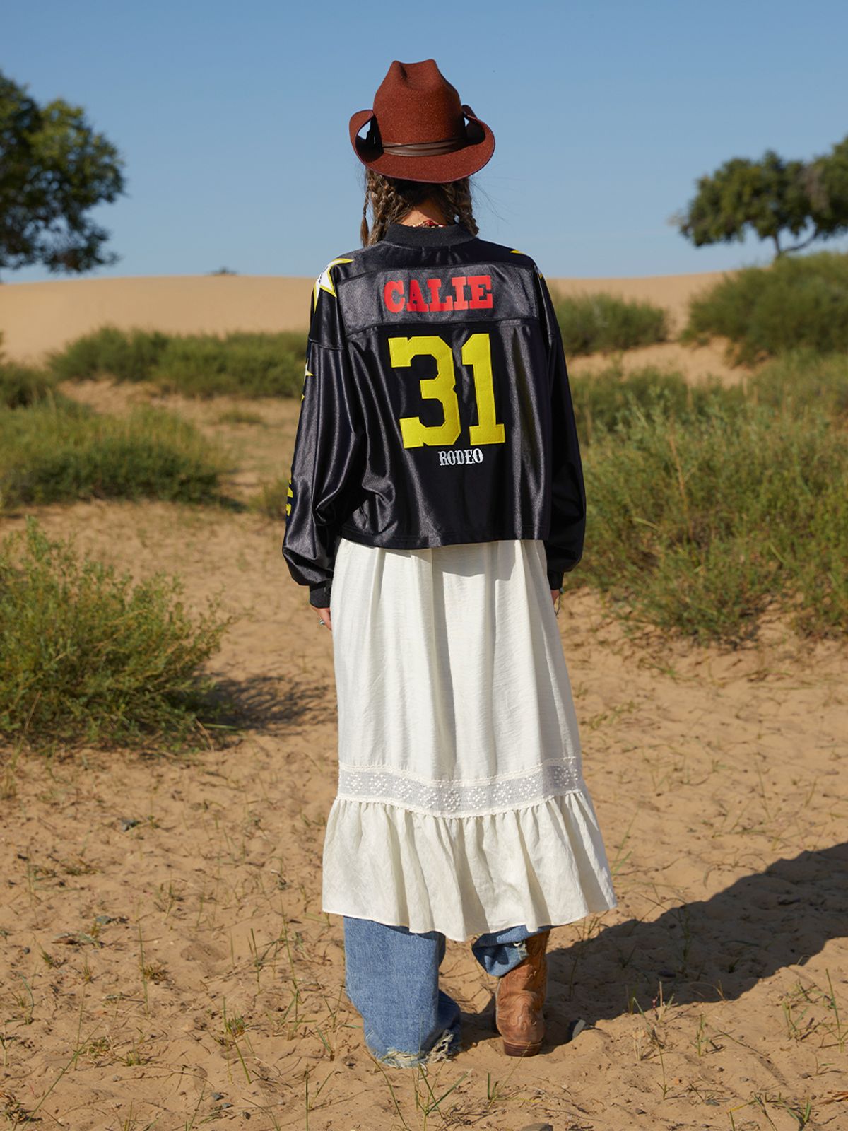 에즈이프 캘리(ASIF CALIE) RODEO CROP FOOTBALL JERSEY BLACK
