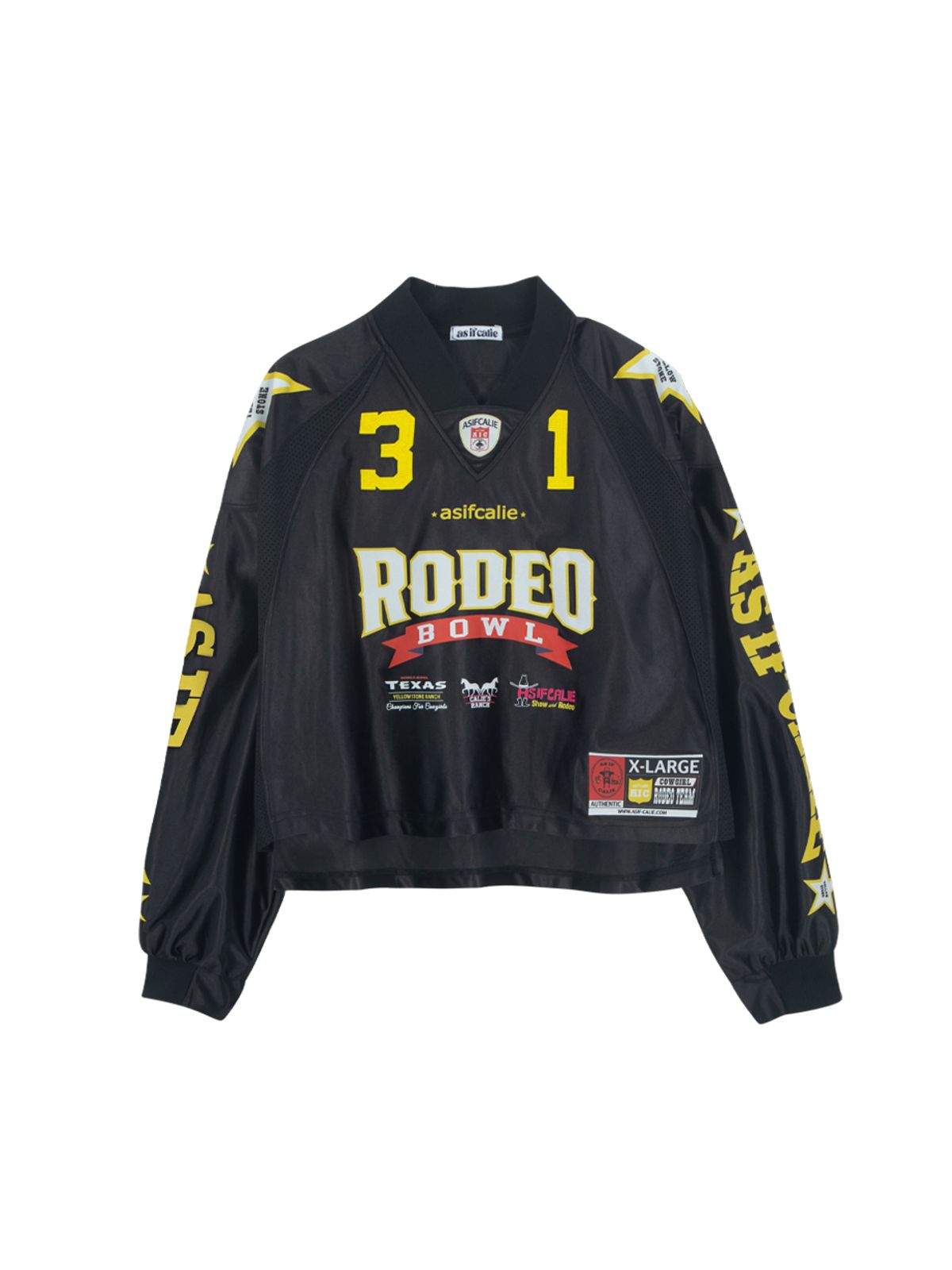 에즈이프 캘리(ASIF CALIE) RODEO CROP FOOTBALL JERSEY BLACK