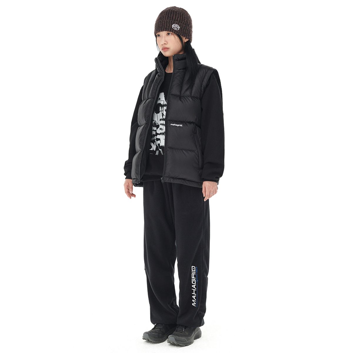 마하그리드(MAHAGRID) DETACHABLE DOWN PUFFER BLACK(MG2DWMB901A)
