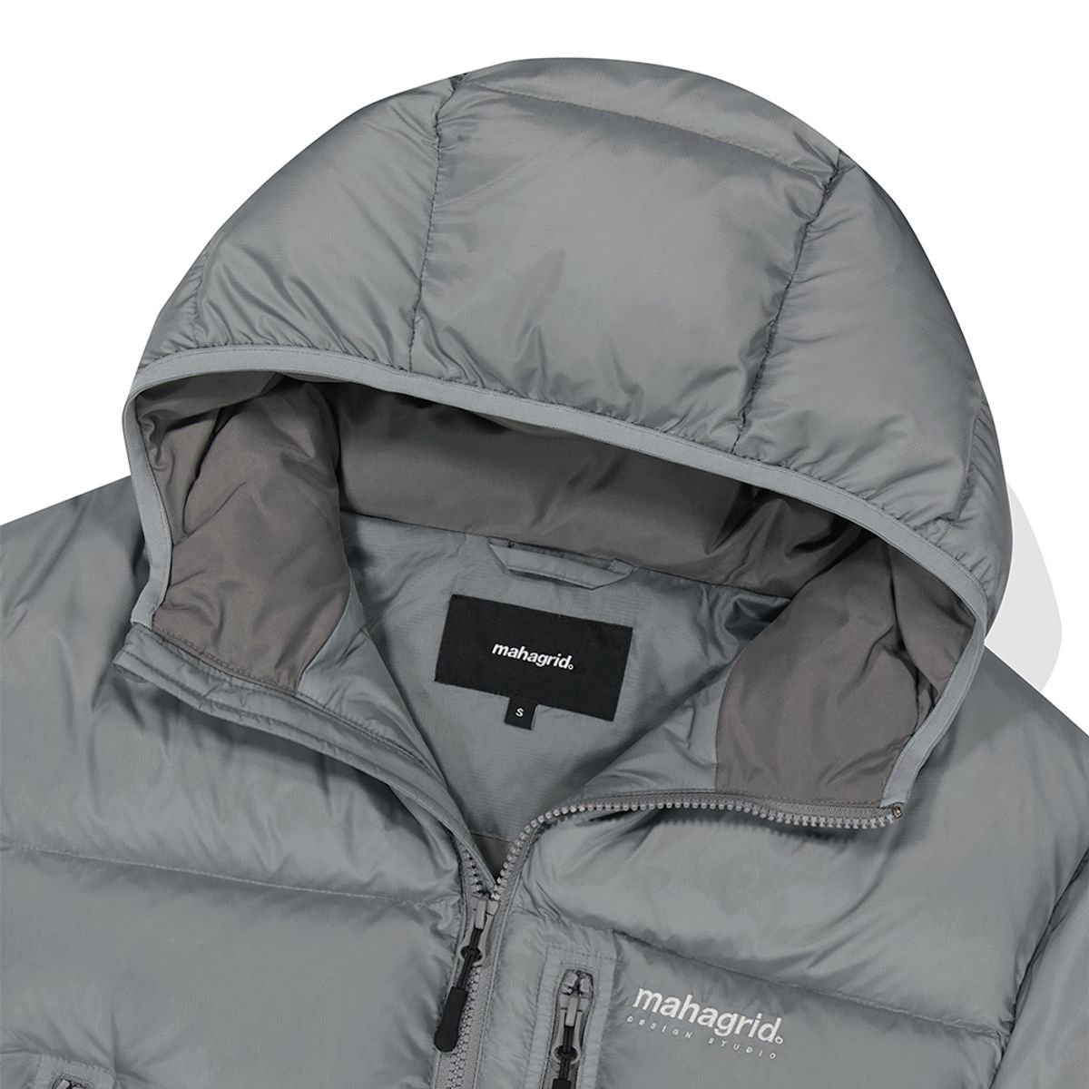 마하그리드(MAHAGRID) HOODED DOWN PUFFER GREY(MG2DWMB902A)