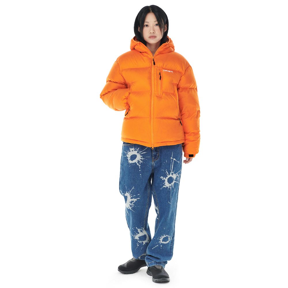 MUSINSA公式 | MAHAGRID HOODED DOWN PUFFER ORANGE(MG2DWMB902A)
