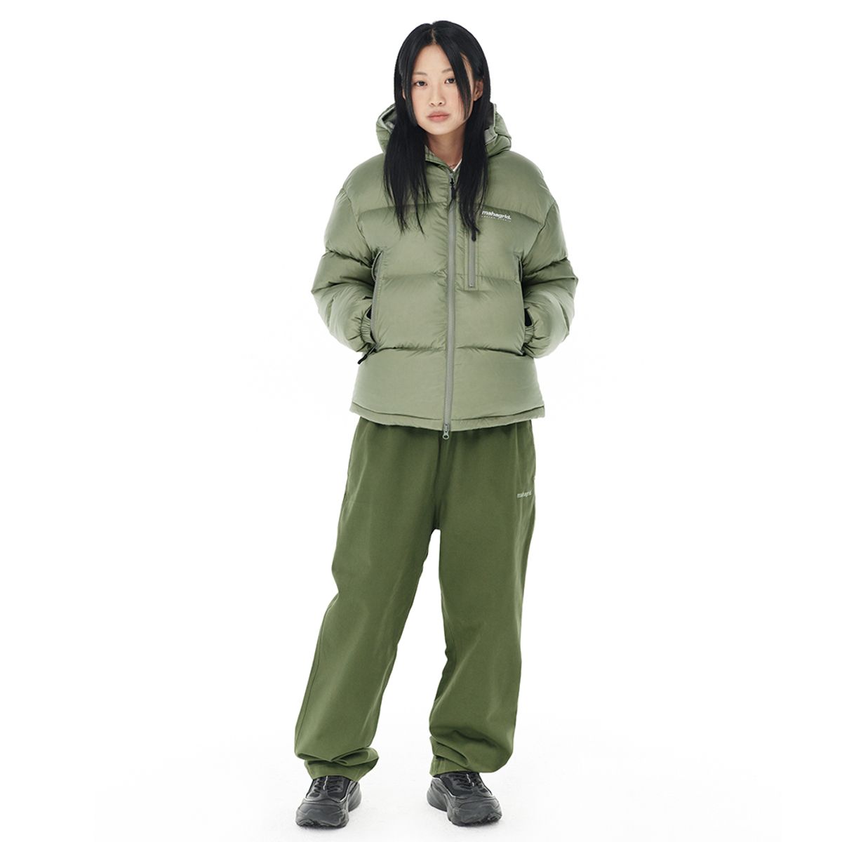 마하그리드(MAHAGRID) HOODED DOWN PUFFER KHAKI(MG2DWMB902A)
