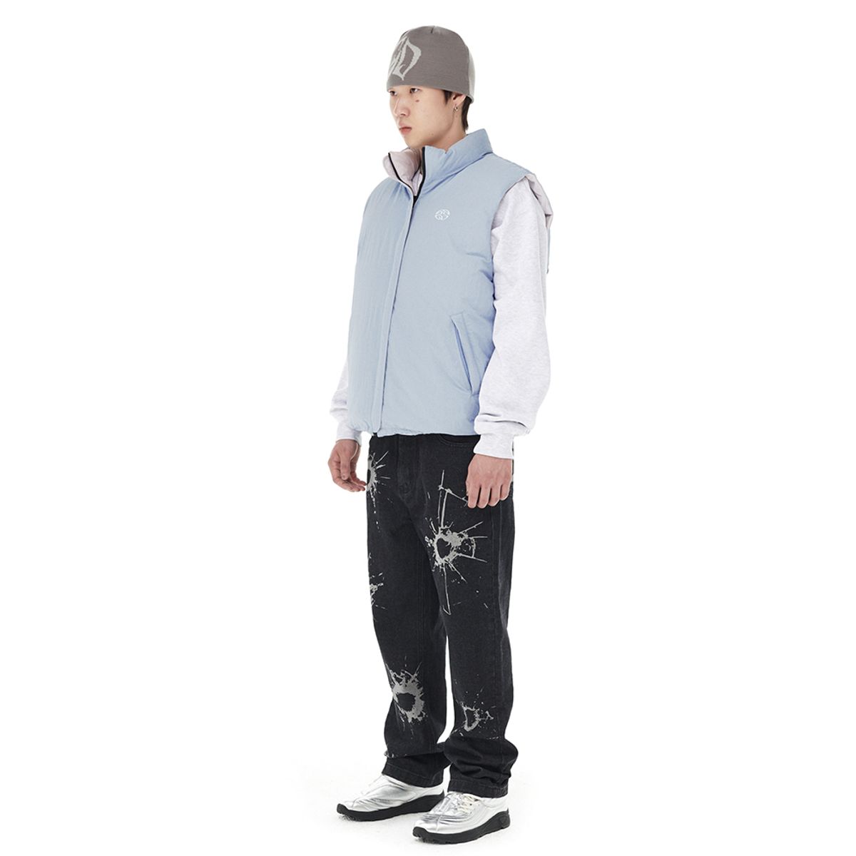 마하그리드(MAHAGRID) REVERSIBLE DOWN VEST GREY(MG2DWMB990A)