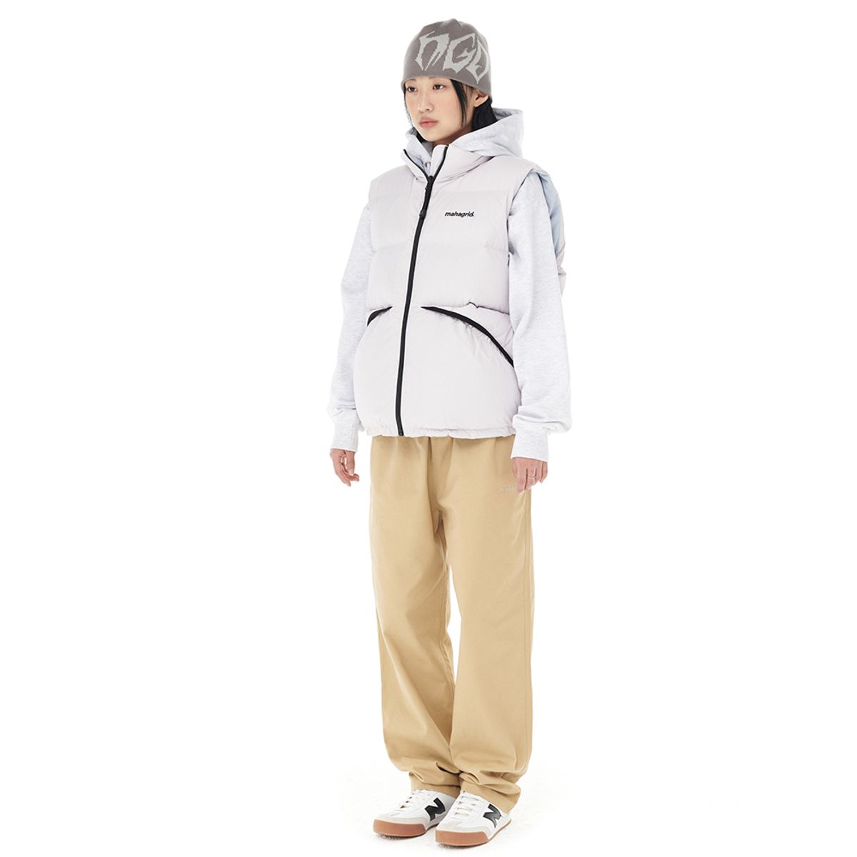 마하그리드(MAHAGRID) REVERSIBLE DOWN VEST GREY(MG2DWMB990A)