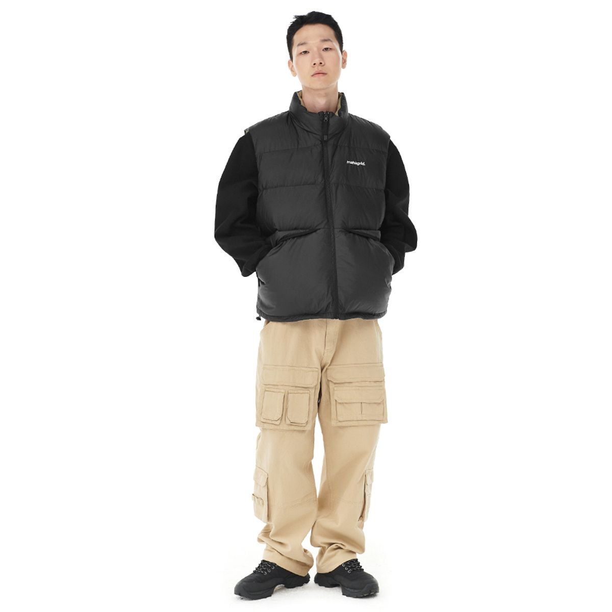 마하그리드(MAHAGRID) REVERSIBLE DOWN VEST BLACK(MG2DWMB990A)