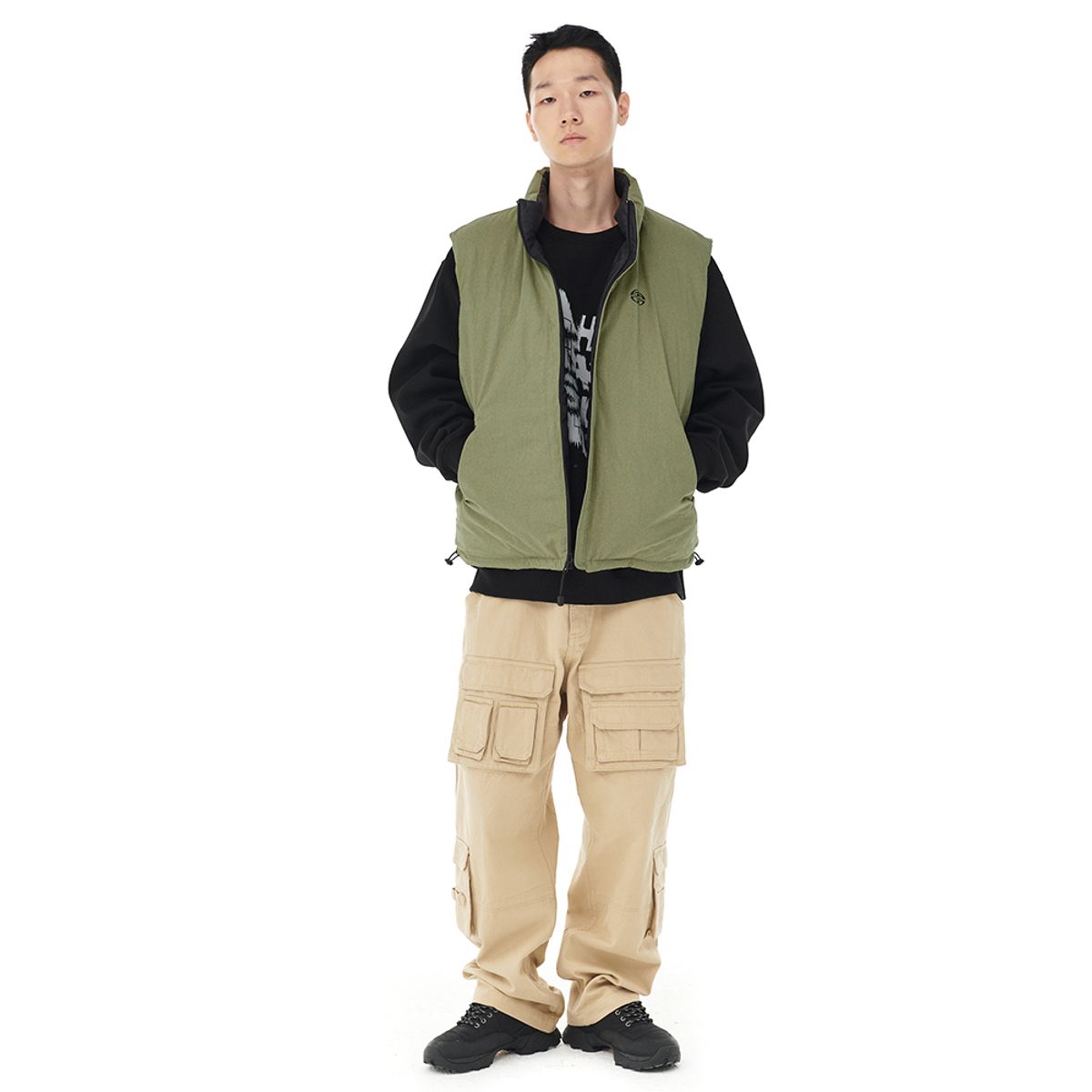 마하그리드(MAHAGRID) REVERSIBLE DOWN VEST BLACK(MG2DWMB990A)