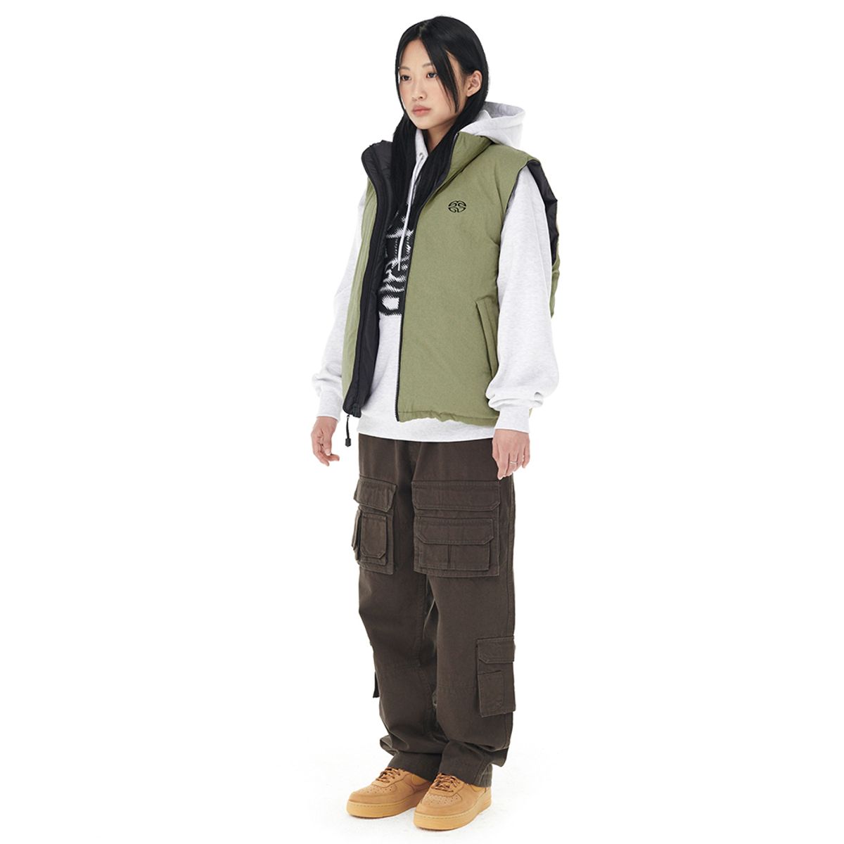 마하그리드(MAHAGRID) REVERSIBLE DOWN VEST BLACK(MG2DWMB990A)