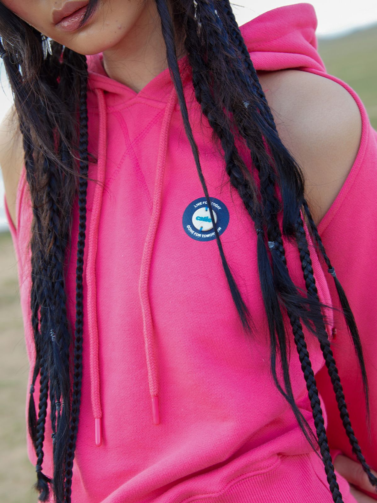 에즈이프 캘리(ASIF CALIE) CROP SWEAT BOLERO CHERRYPINK