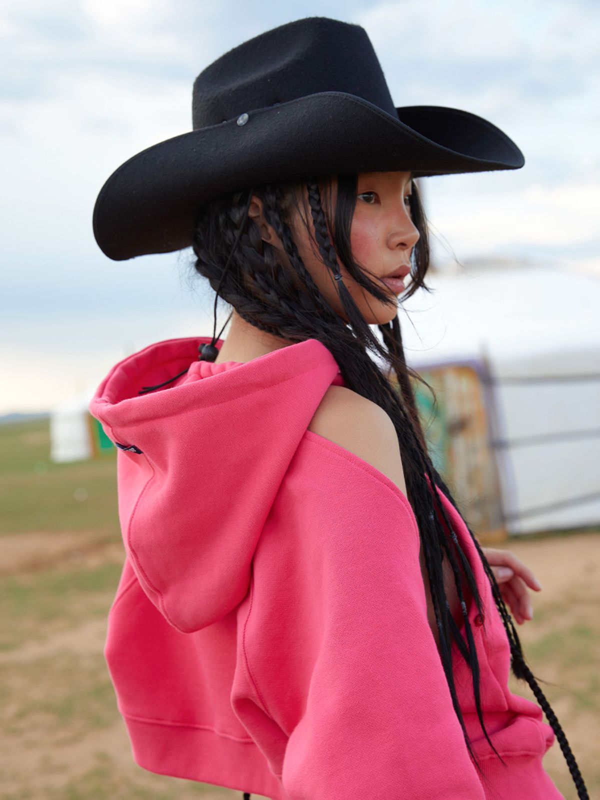 에즈이프 캘리(ASIF CALIE) CROP SWEAT BOLERO CHERRYPINK