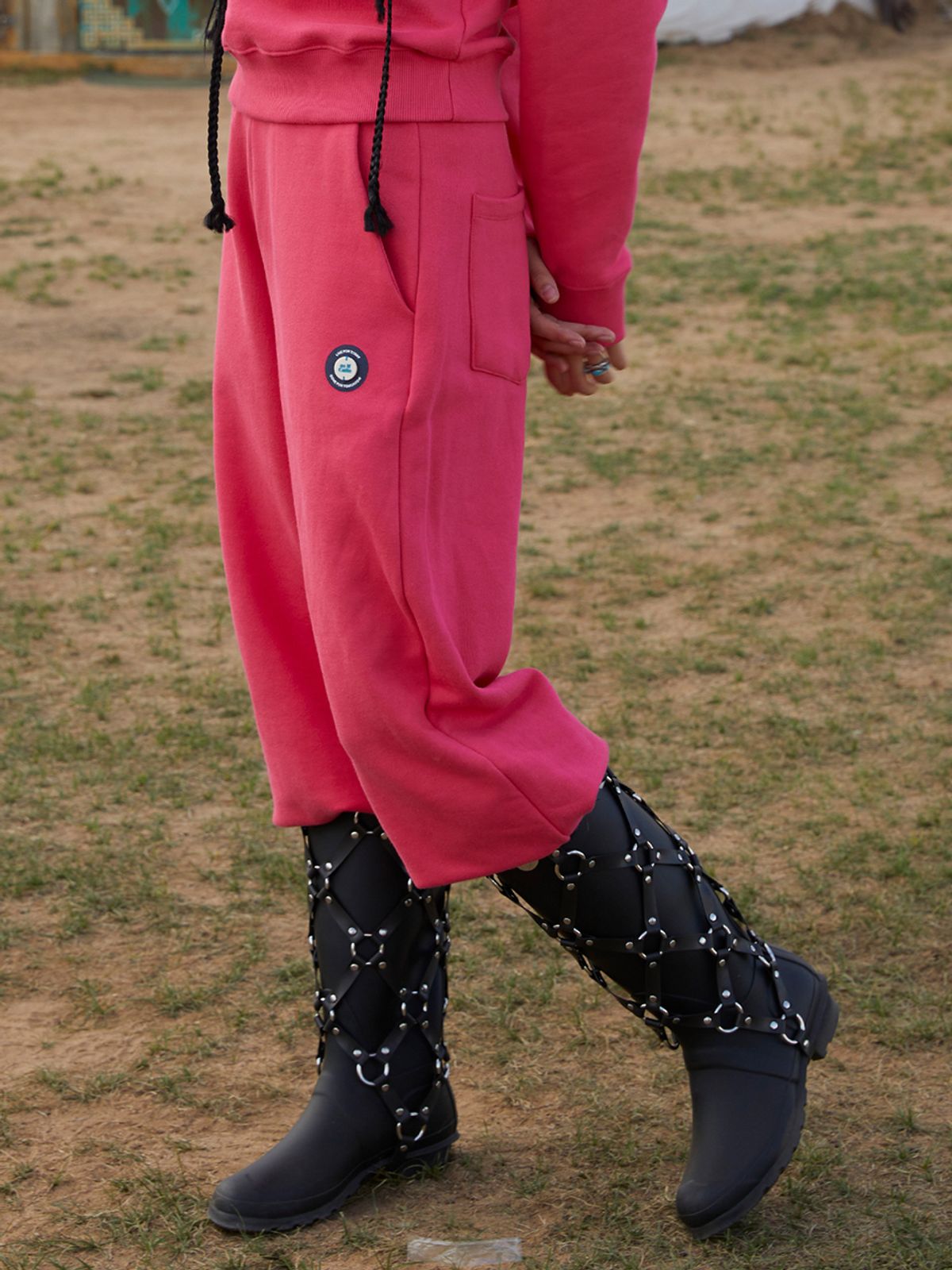 에즈이프 캘리(ASIF CALIE) WIDE JOGGER PANTS CHERRYPINK