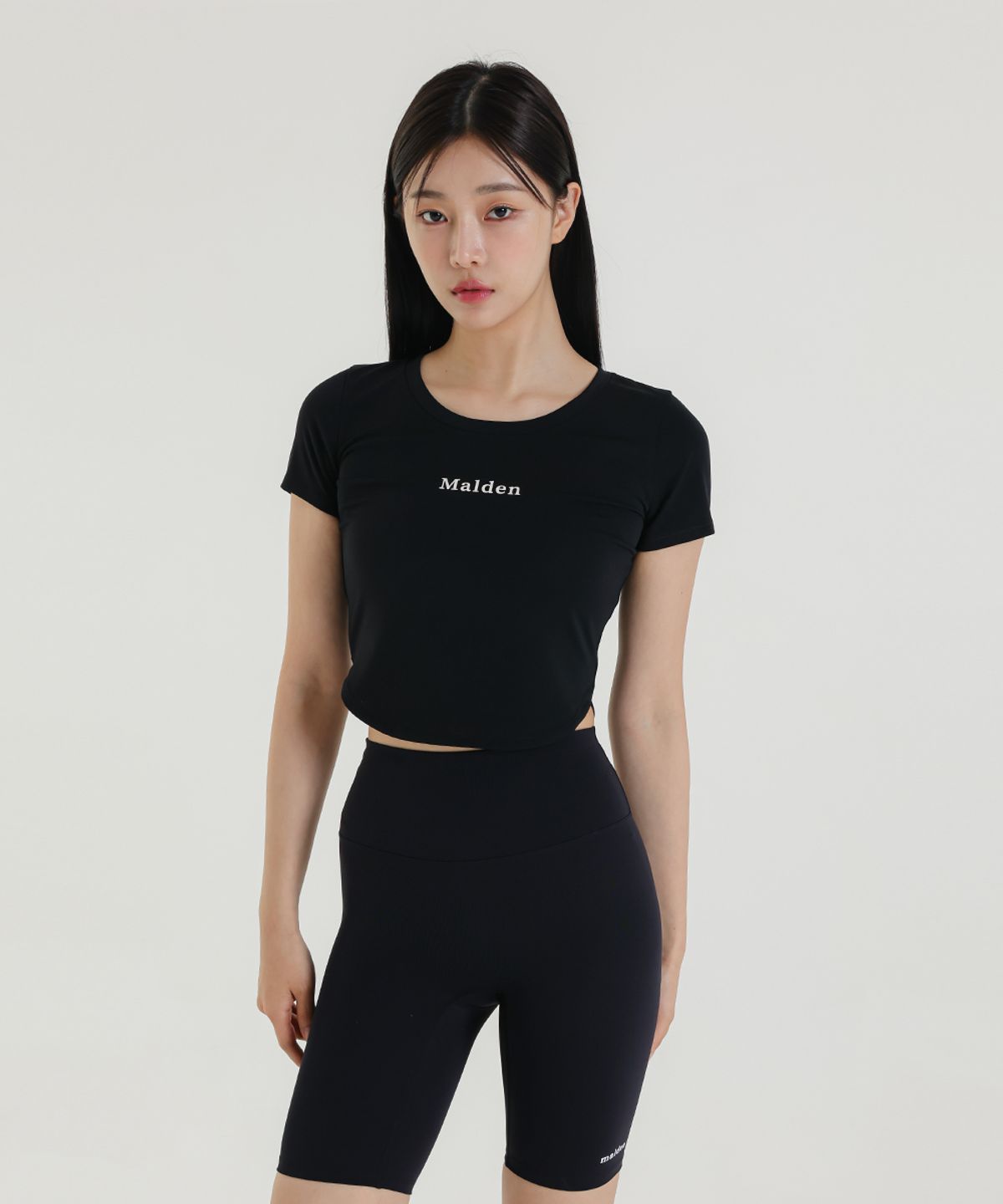 몰든(MALDEN) 코튼라이크 크롭 숏슬리브