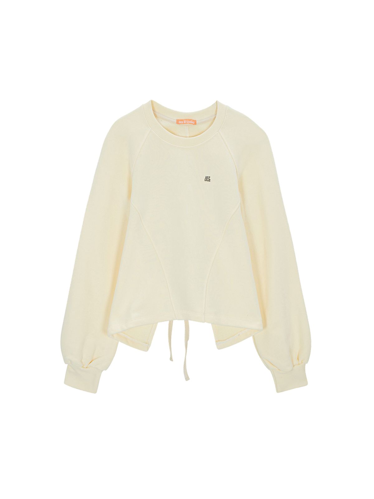 에즈이프 캘리(ASIF CALIE) BACK STRING SWEATSHIRT CREAM