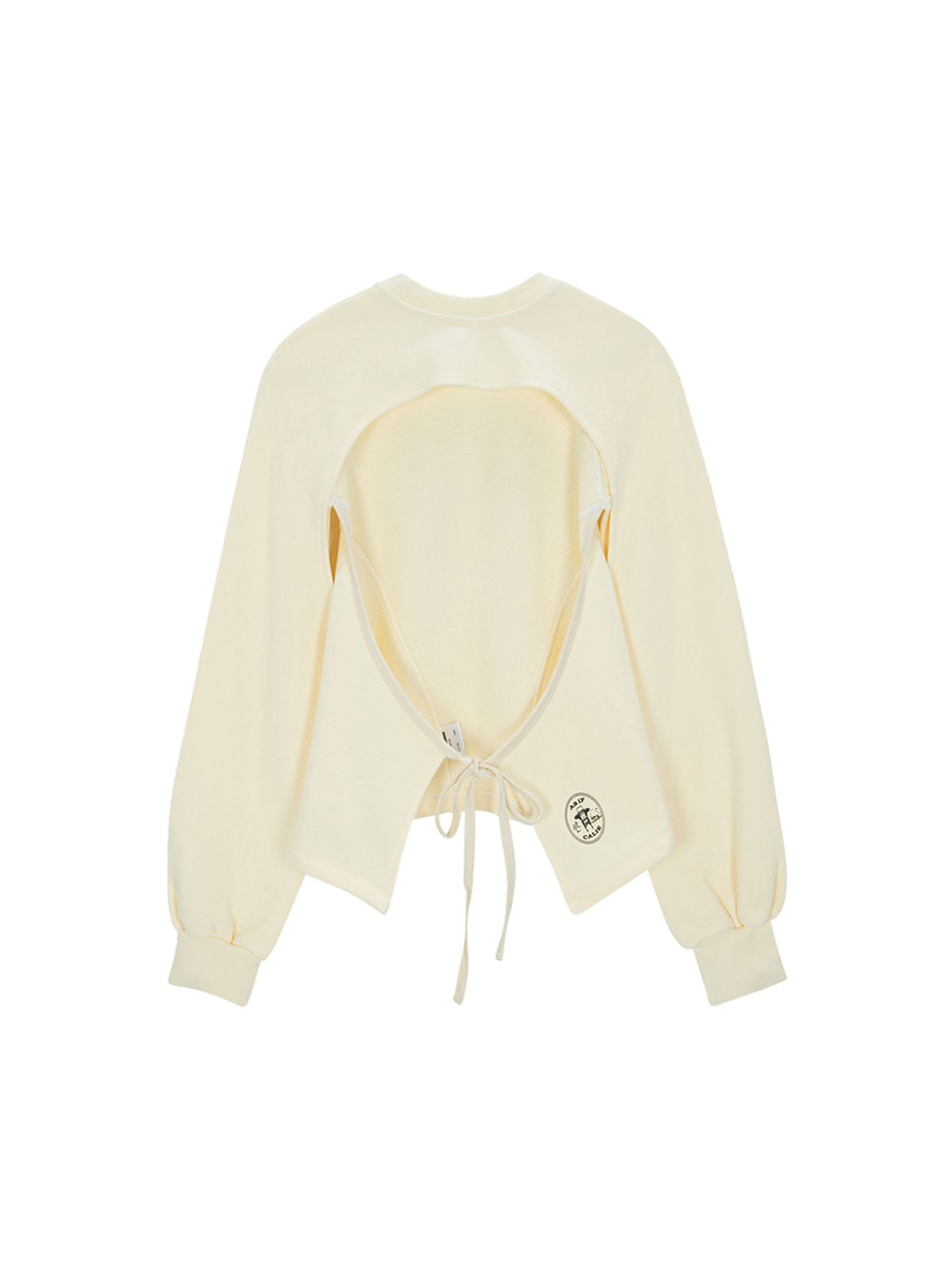 에즈이프 캘리(ASIF CALIE) BACK STRING SWEATSHIRT CREAM