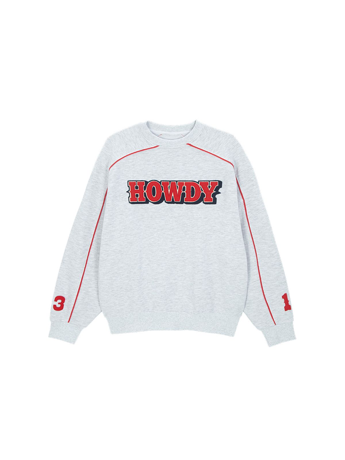 에즈이프 캘리(ASIF CALIE) HOWDY PIPING SWEATSHIRT WHITEMELANGE