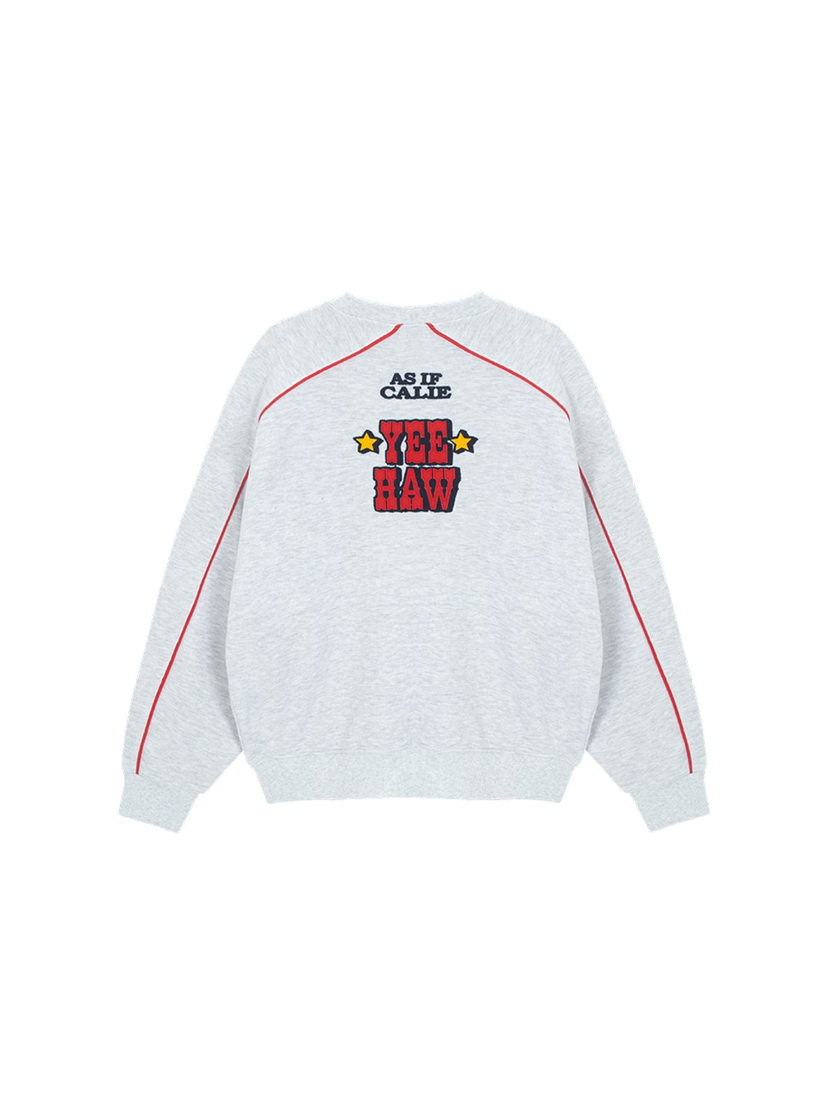 에즈이프 캘리(ASIF CALIE) HOWDY PIPING SWEATSHIRT WHITEMELANGE
