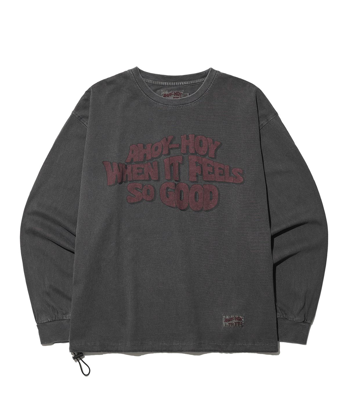 빅유니온(BIG UNION) OUR PIGMENT SLEEVE T-SHIRTS / CHARCOAL