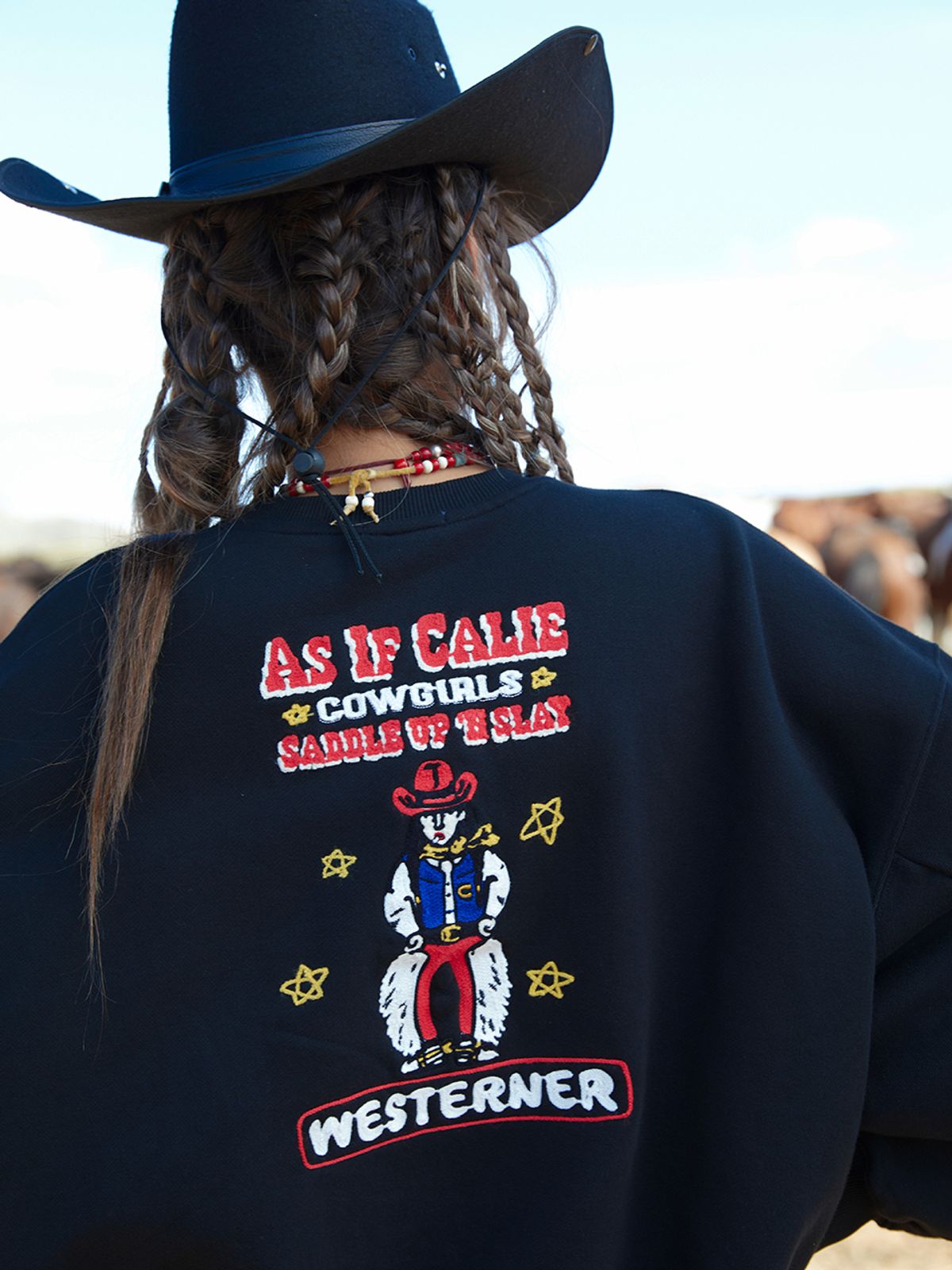 에즈이프 캘리(ASIF CALIE) WESTERN SHOW SWEATSHIRT BLACK