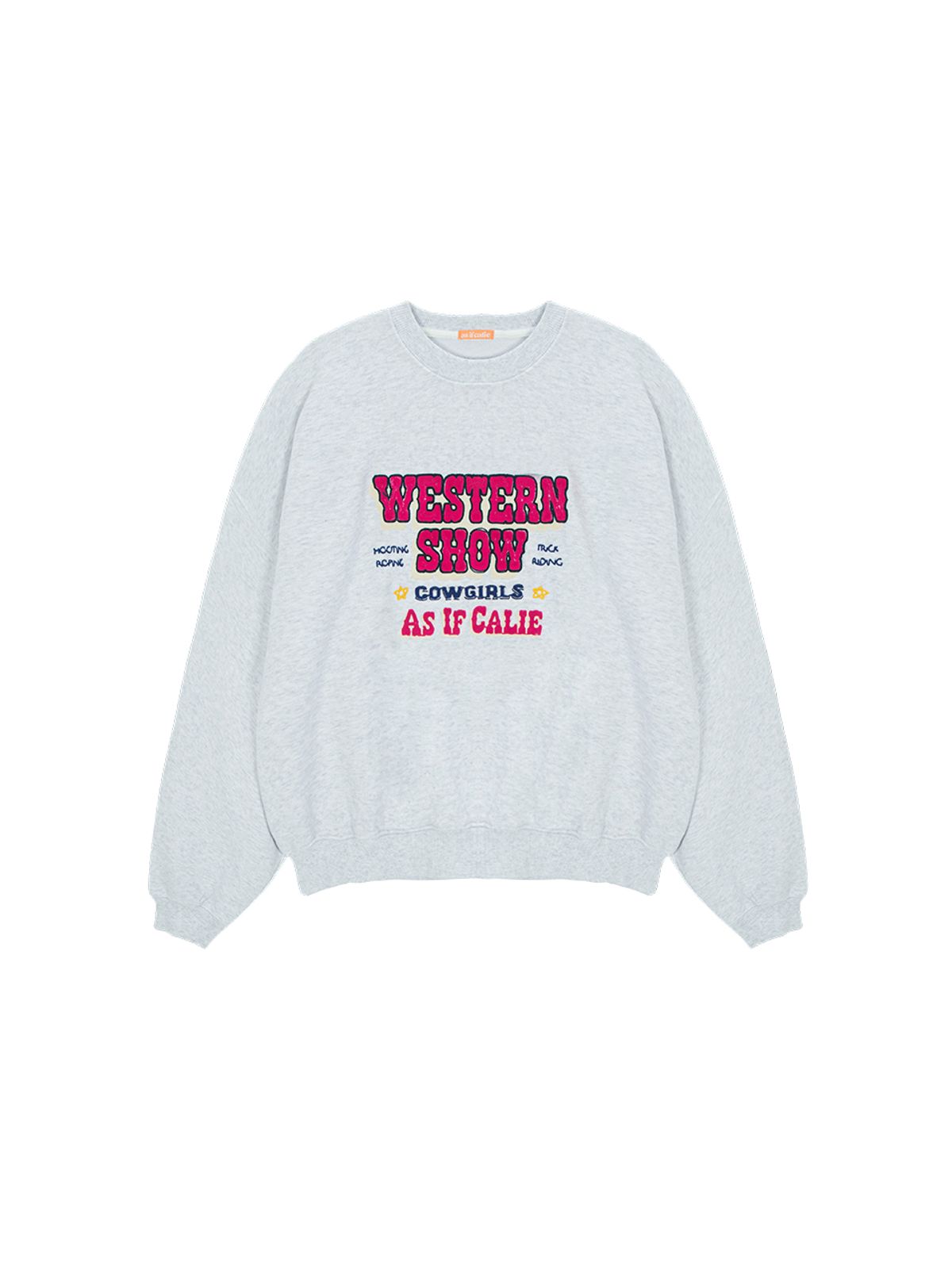 에즈이프 캘리(ASIF CALIE) WESTERN SHOW SWEATSHIRT WHITEMELANGE
