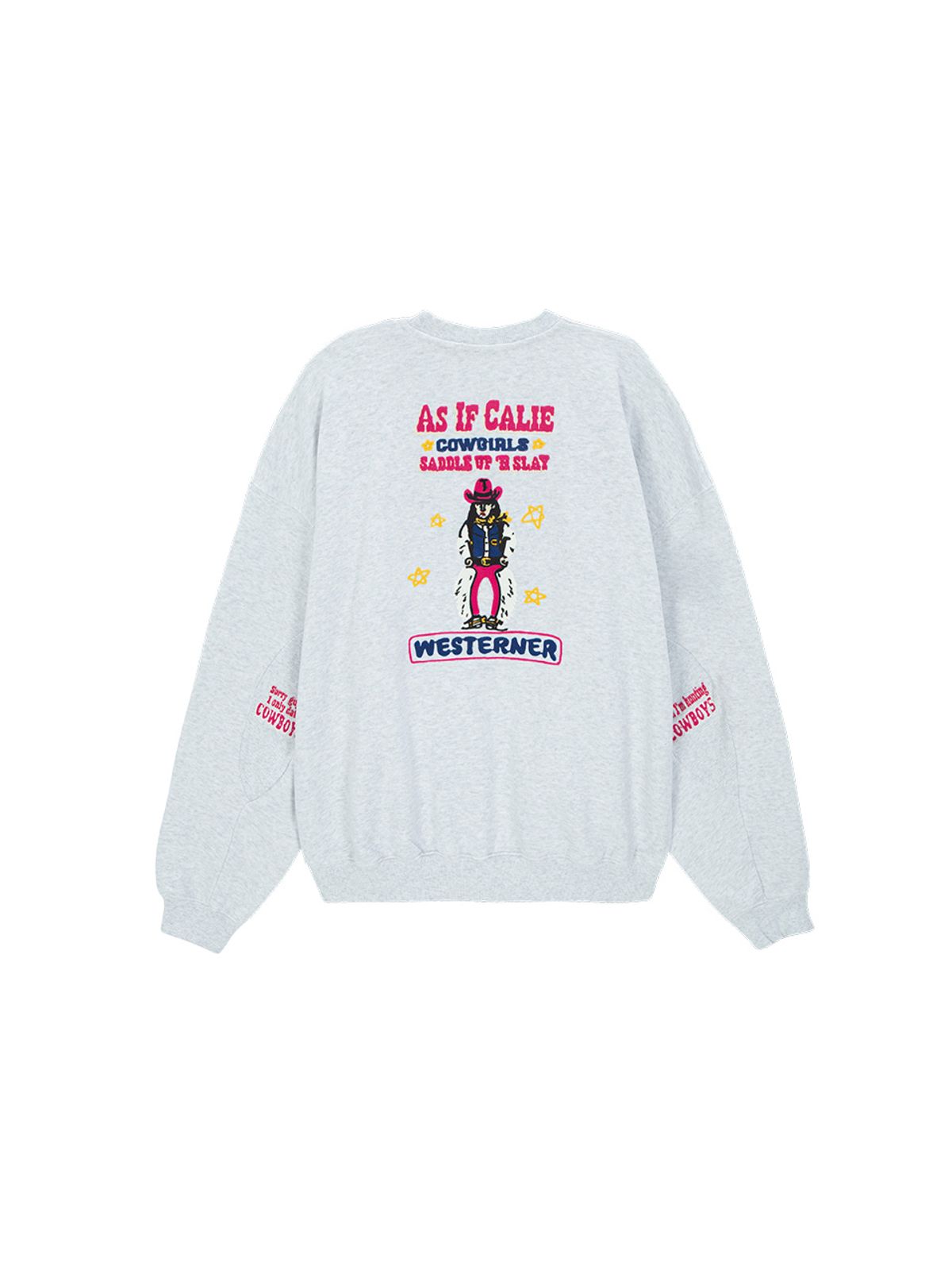 에즈이프 캘리(ASIF CALIE) WESTERN SHOW SWEATSHIRT WHITEMELANGE
