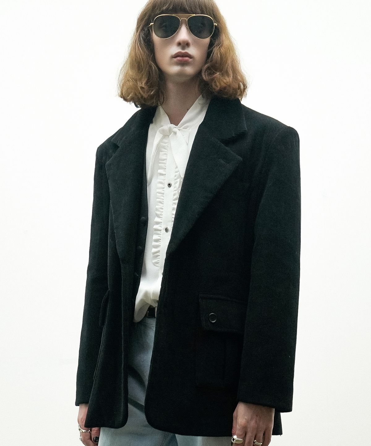 언티지(UNTAGE) 코듀로이 블레이저[Black(UNISEX)]_UTO-FB91